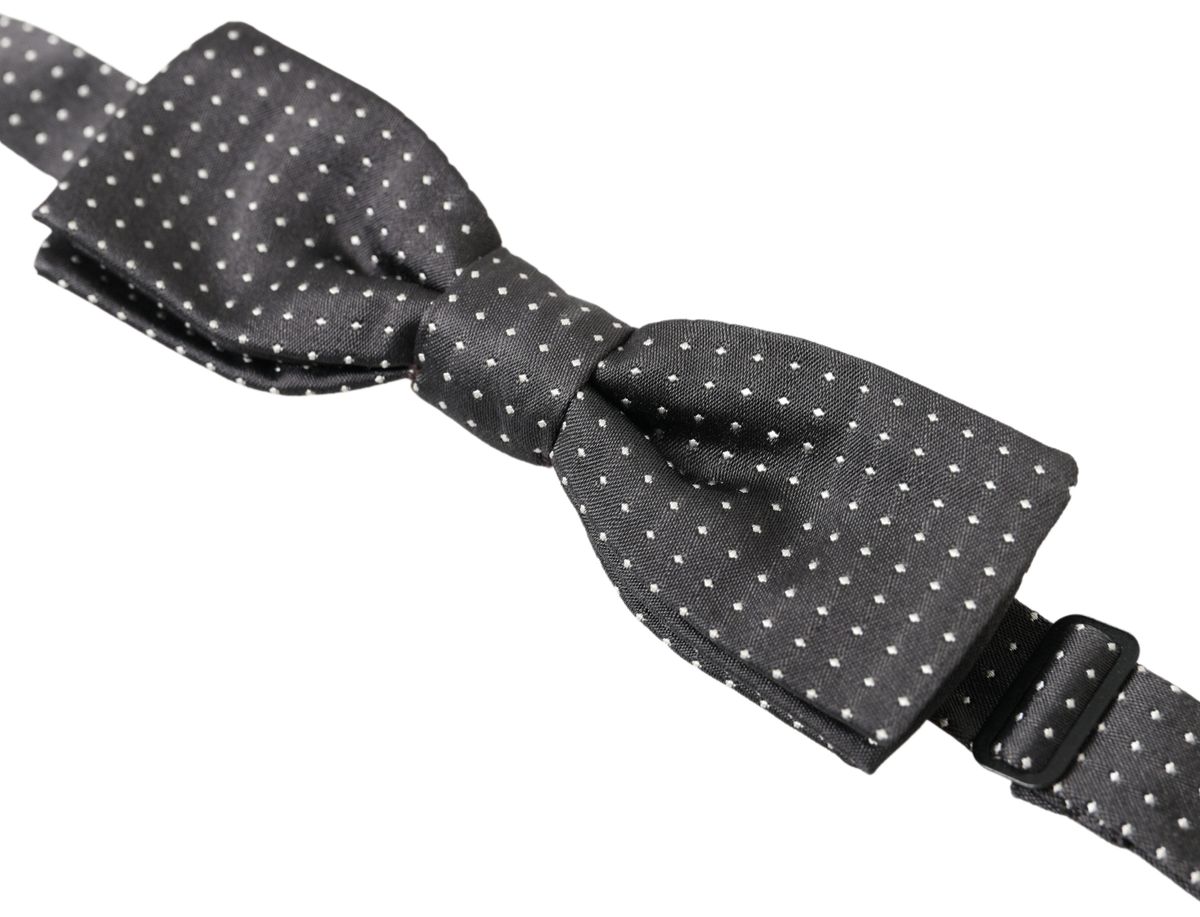 Dolce & Gabbana Elegant Silk Black Bow Tie - Luksusmuotia Dolce & Gabbana - Tutustu YVES JAVANNI® 