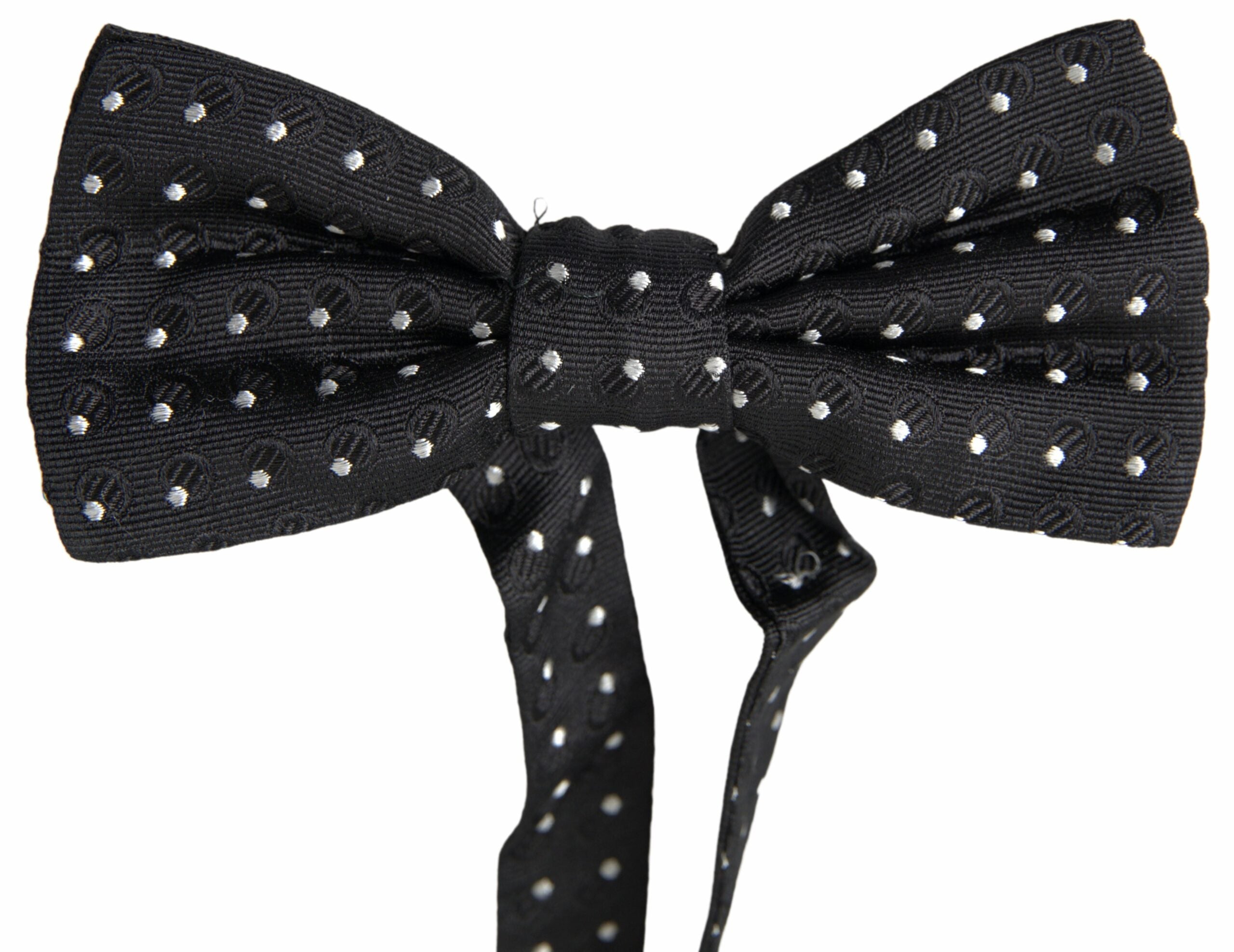 Dolce & Gabbana Elegant Black Silk Bow Tie - Luksusmuotia Dolce & Gabbana - Tutustu YVES JAVANNI® 