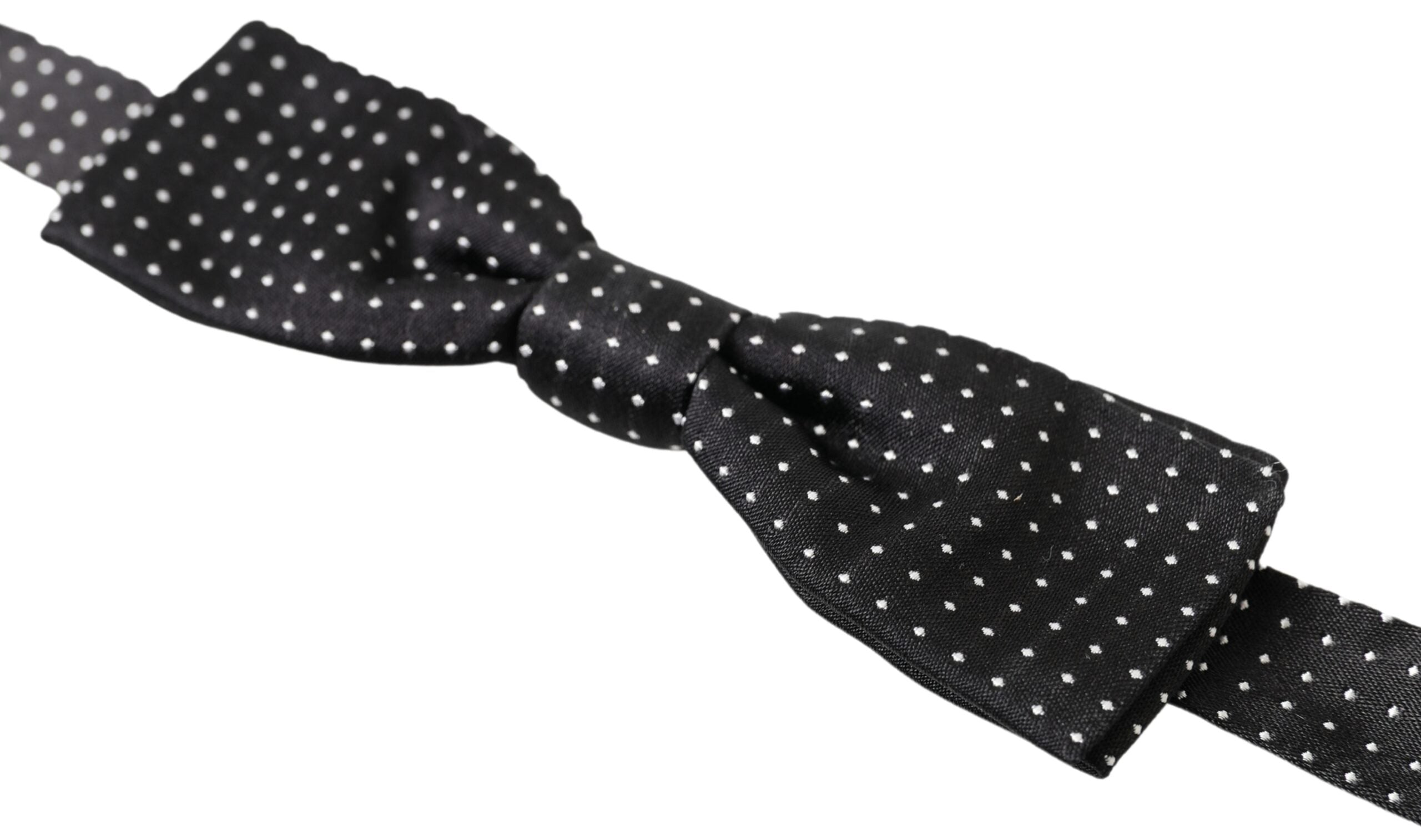 Dolce & Gabbana Elegant Silk Black Bow Tie - Luksusmuotia Dolce & Gabbana - Tutustu YVES JAVANNI® 