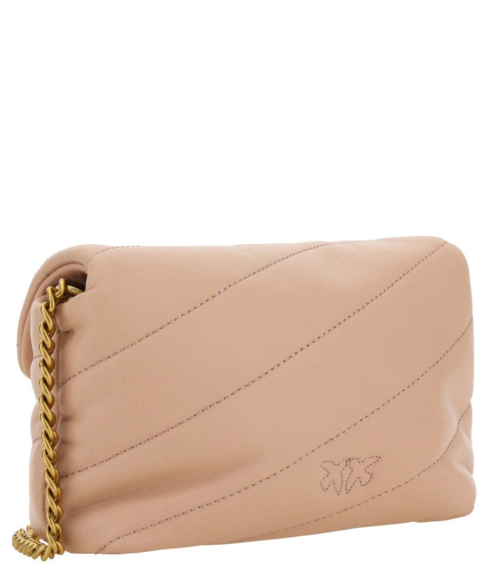 PINKO Chic Blush Quilted Crossbody Love Puff Bag - Luksuslaukut ja asusteet PINKO - Tutustu YVES JAVANNI® 