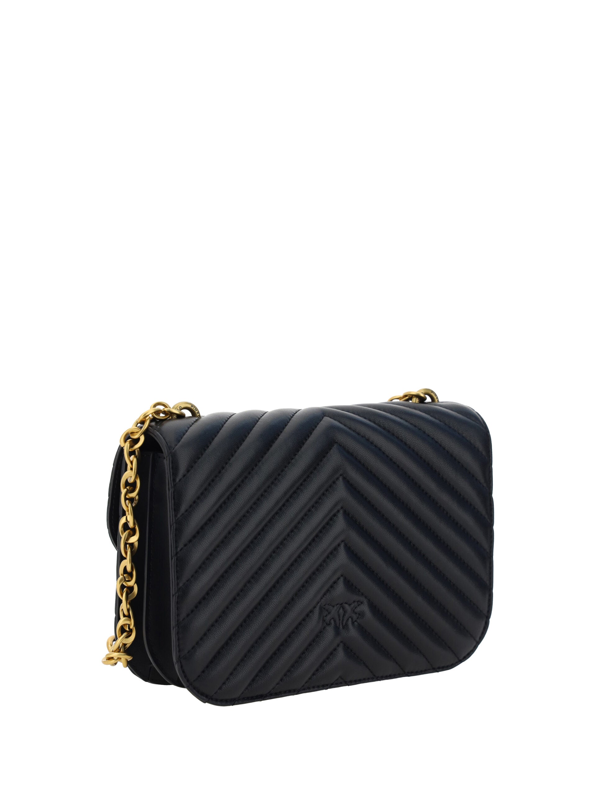 PINKO Elegant Black Quilted Leather Shoulder Bag - Luksusmuotia PINKO - Tutustu YVES JAVANNI® 