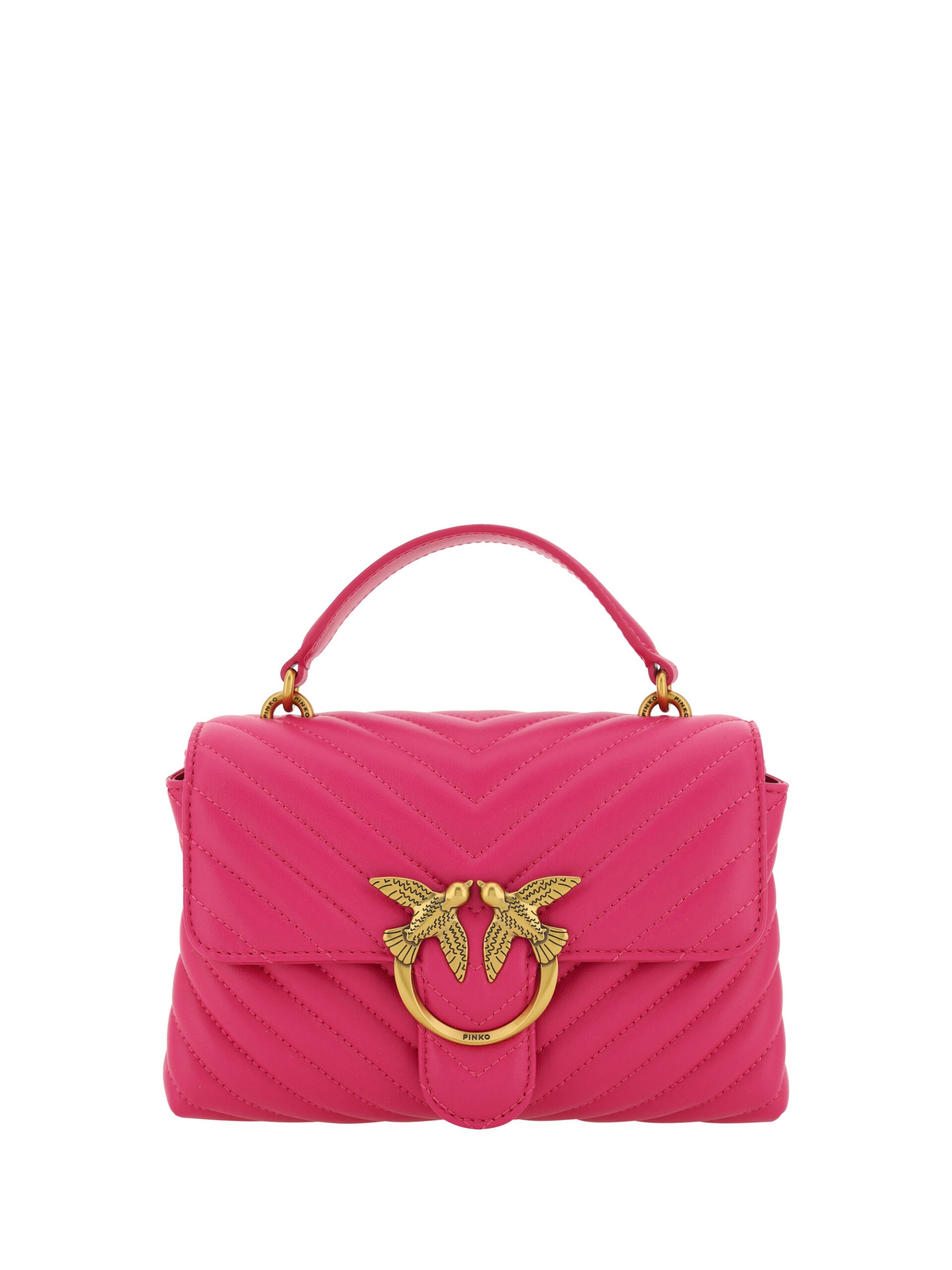 PINKO Chic Pink Quilted Leather Mini Handbag - Luksuslaukut ja asusteet PINKO - Tutustu YVES JAVANNI® 