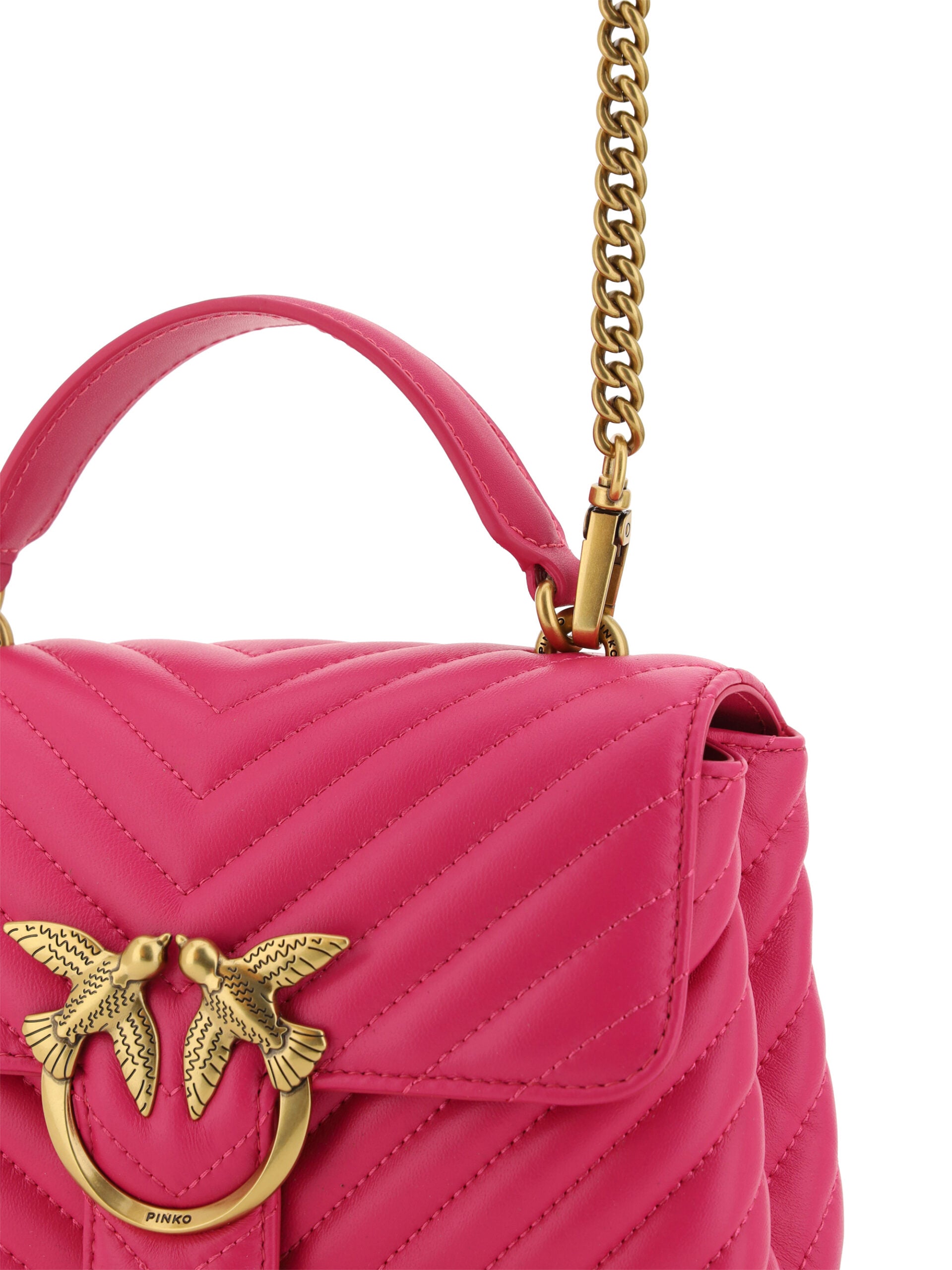 PINKO Chic Pink Quilted Leather Mini Handbag - Luxury from PINKO - Shop at YVES JAVANNI