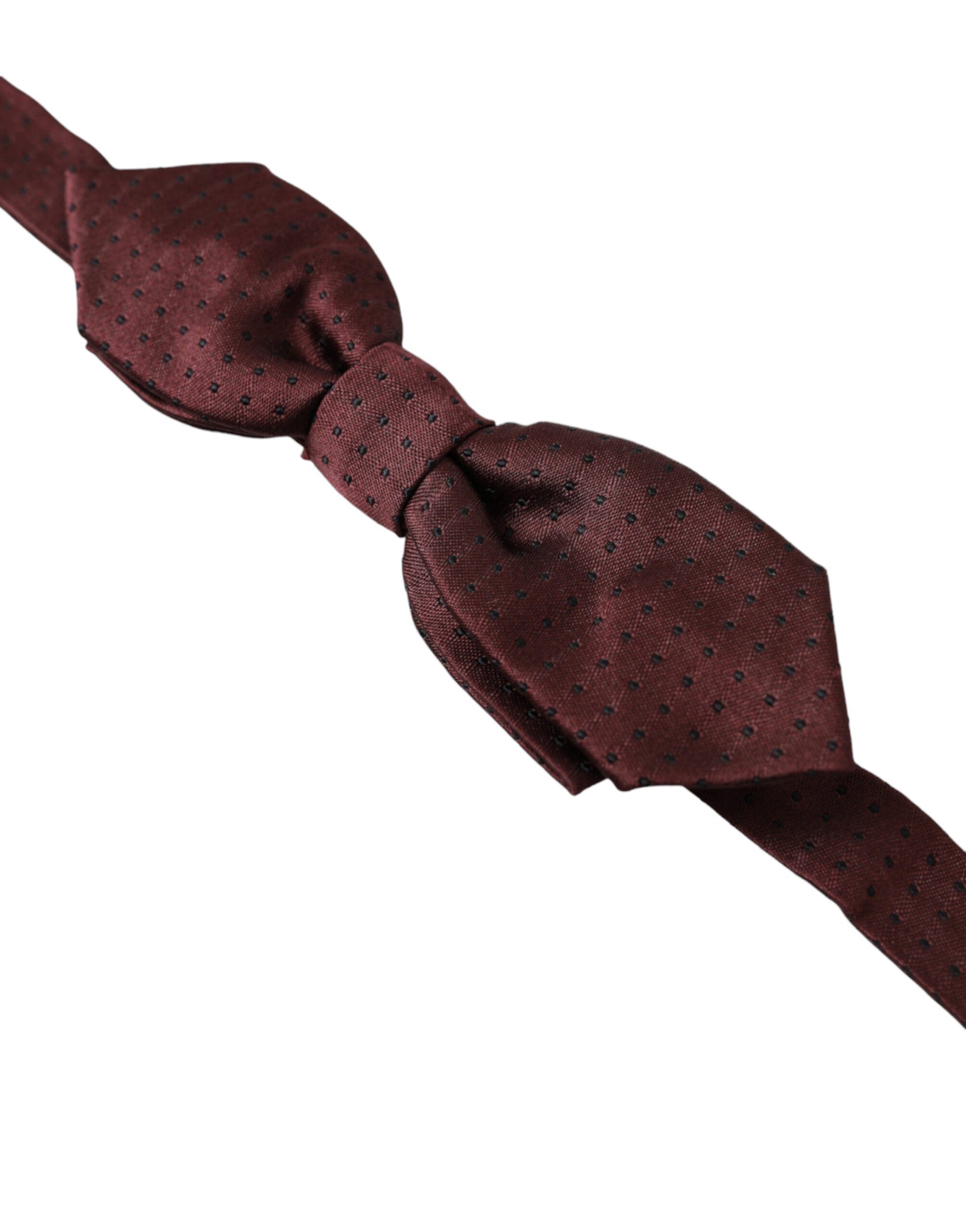 Dolce & Gabbana Elegant Bordeaux Silk Bow Tie - Luksusmuotia Dolce & Gabbana - Tutustu YVES JAVANNI® 