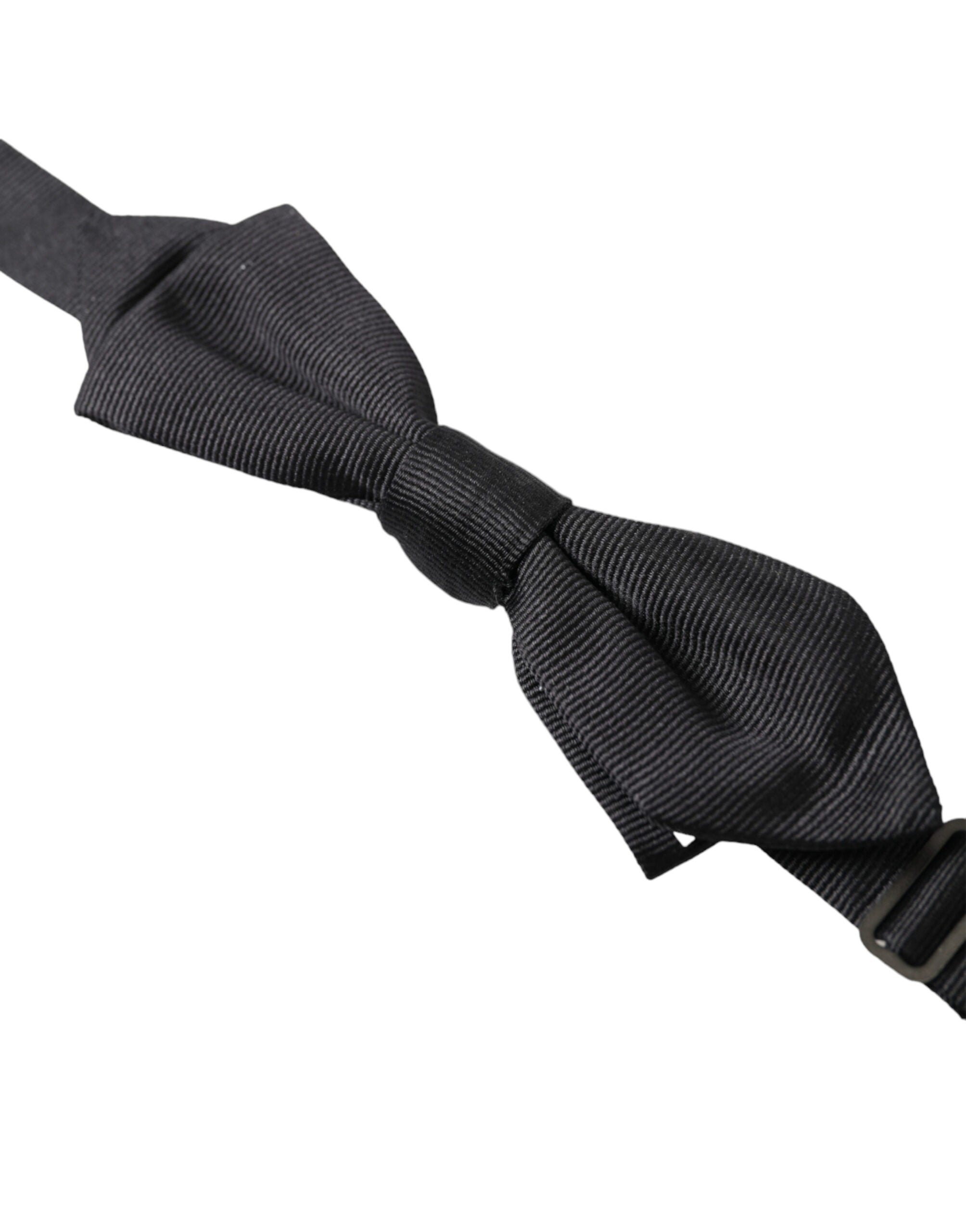 Dolce & Gabbana Elegant Silk Black Bow Tie - Luksusmuotia Dolce & Gabbana - Tutustu YVES JAVANNI® 