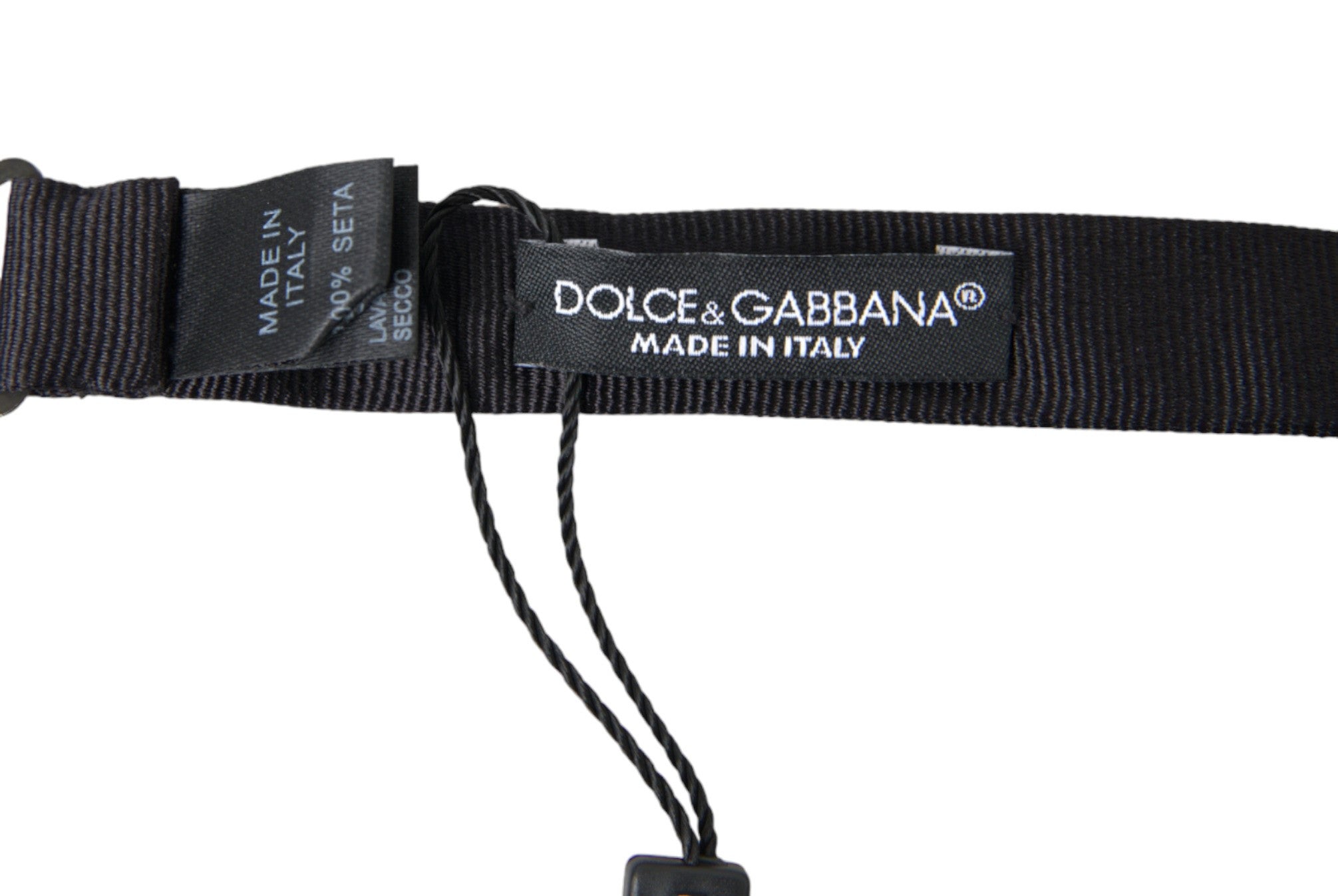 Dolce & Gabbana Elegant Silk Black Bow Tie - Luksusmuotia Dolce & Gabbana - Tutustu YVES JAVANNI® 