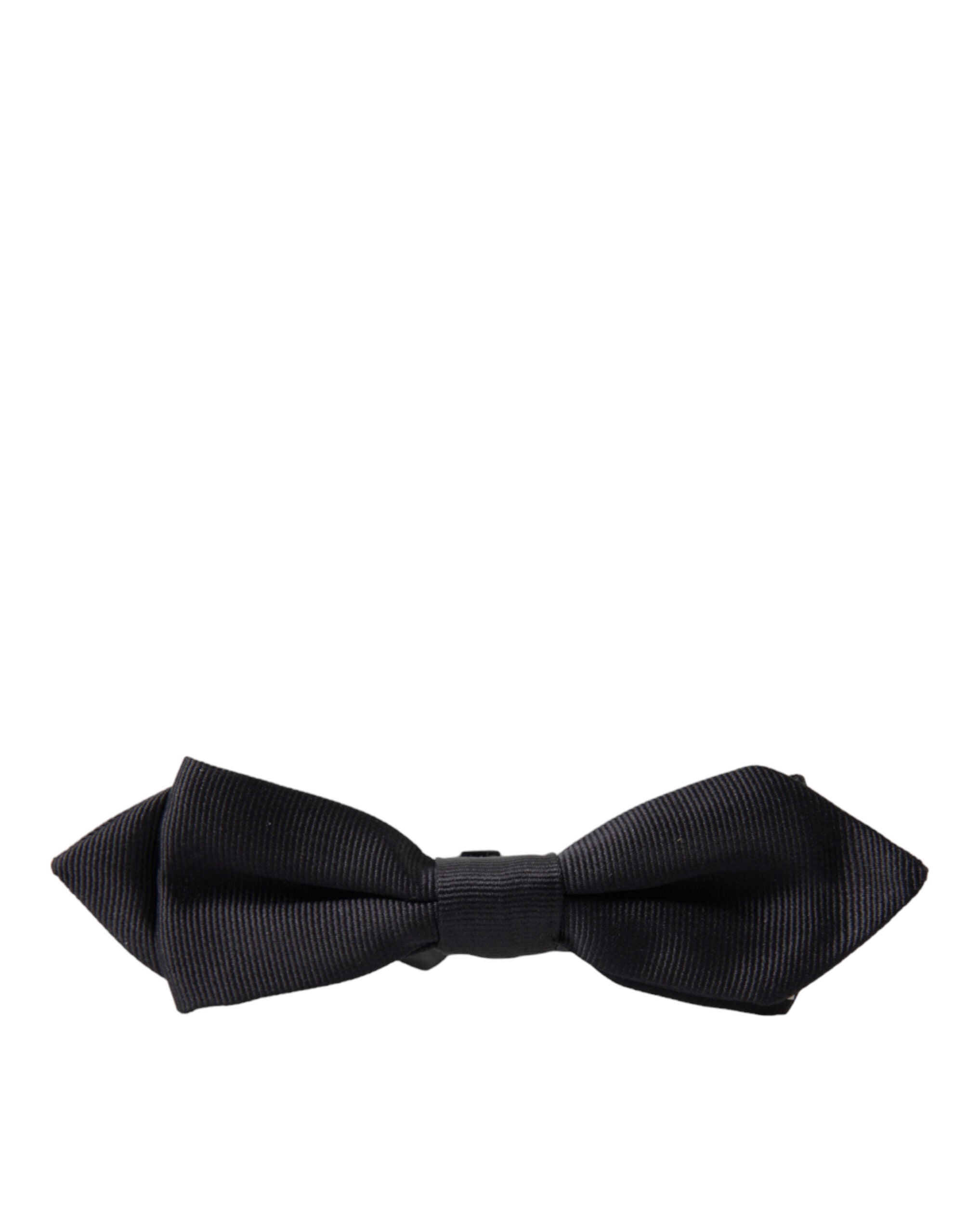 Dolce & Gabbana Elegant Silk Black Bow Tie - Luksusmuotia Dolce & Gabbana - Tutustu YVES JAVANNI® 