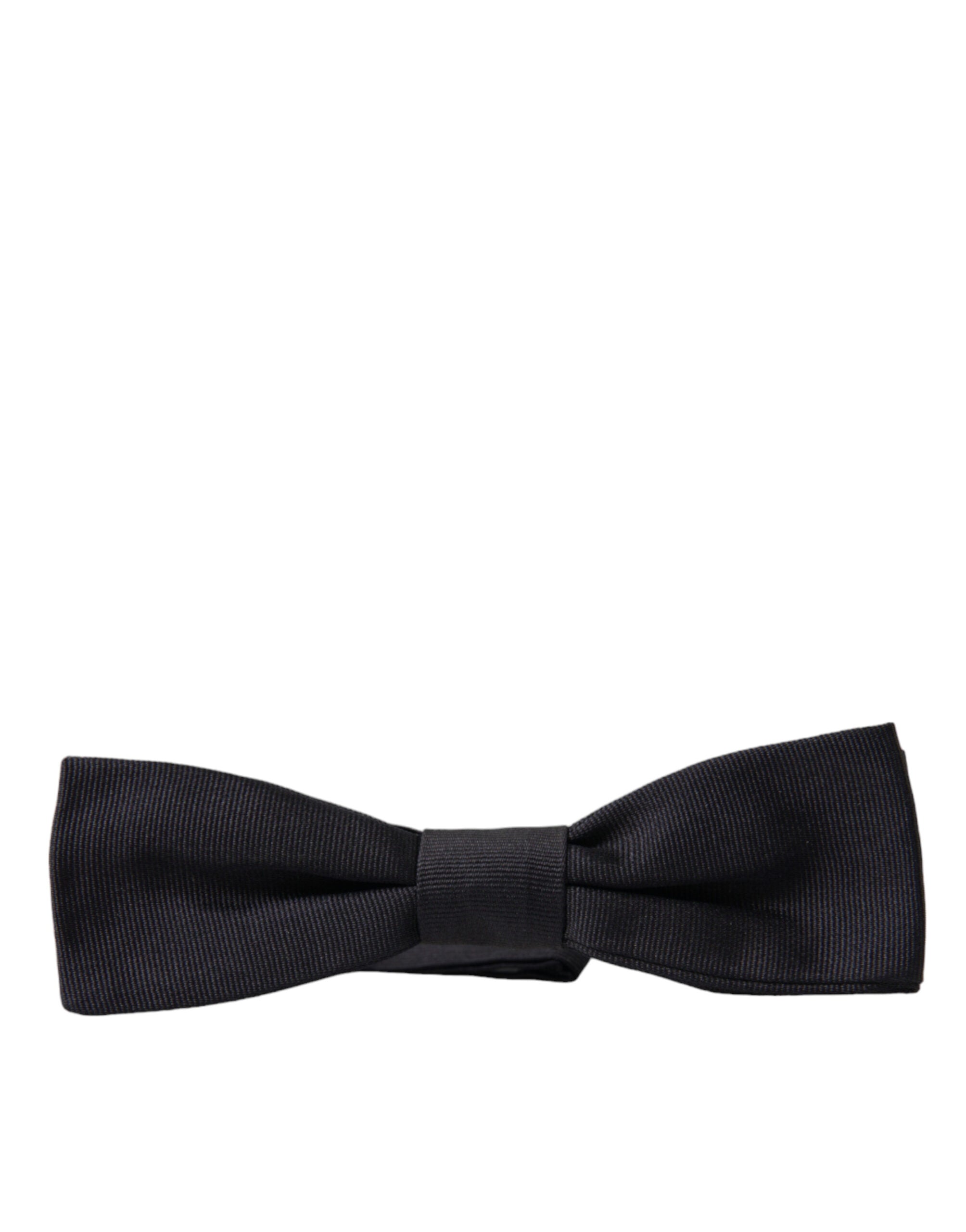 Dolce & Gabbana Elegant Black Silk Bow Tie - Luksusmuotia Dolce & Gabbana - Tutustu YVES JAVANNI® 