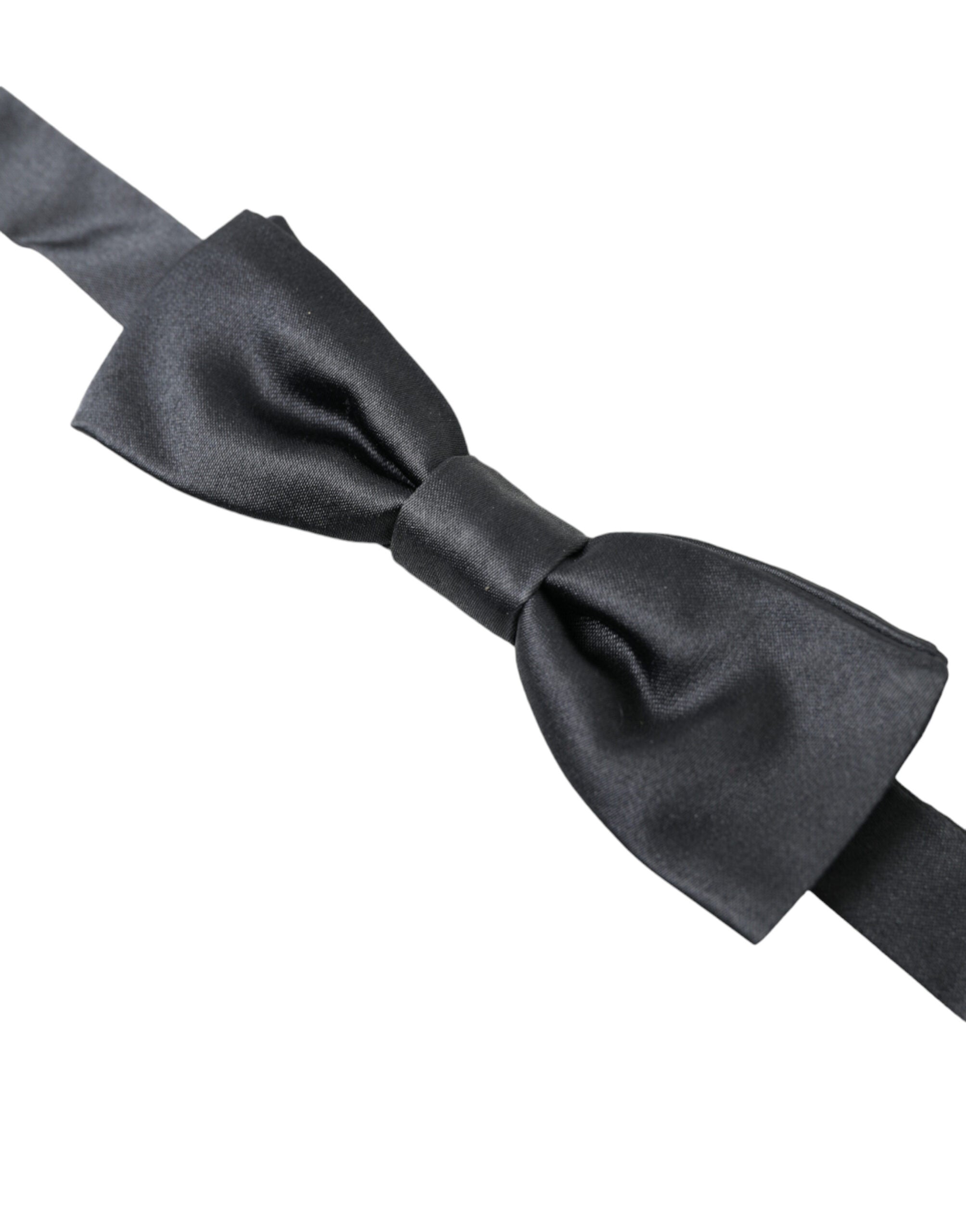 Dolce & Gabbana Elegant Anthracite Gray Silk Bow Tie - Luksusmuotia Dolce & Gabbana - Tutustu YVES JAVANNI® 