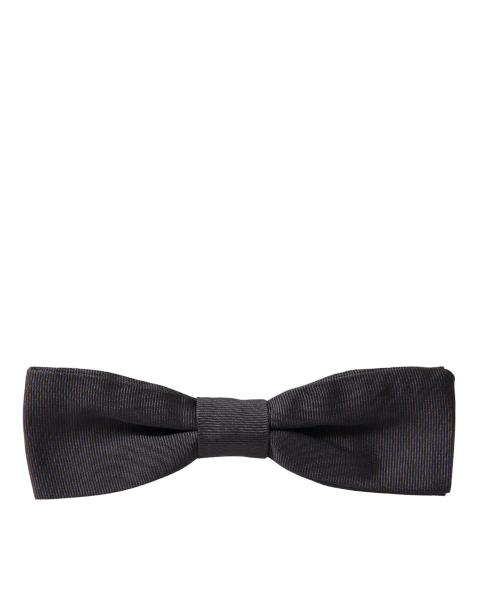 Dolce & Gabbana Elegant Silk Dark Gray Bow Tie - Luksusmuotia Dolce & Gabbana - Tutustu YVES JAVANNI® 