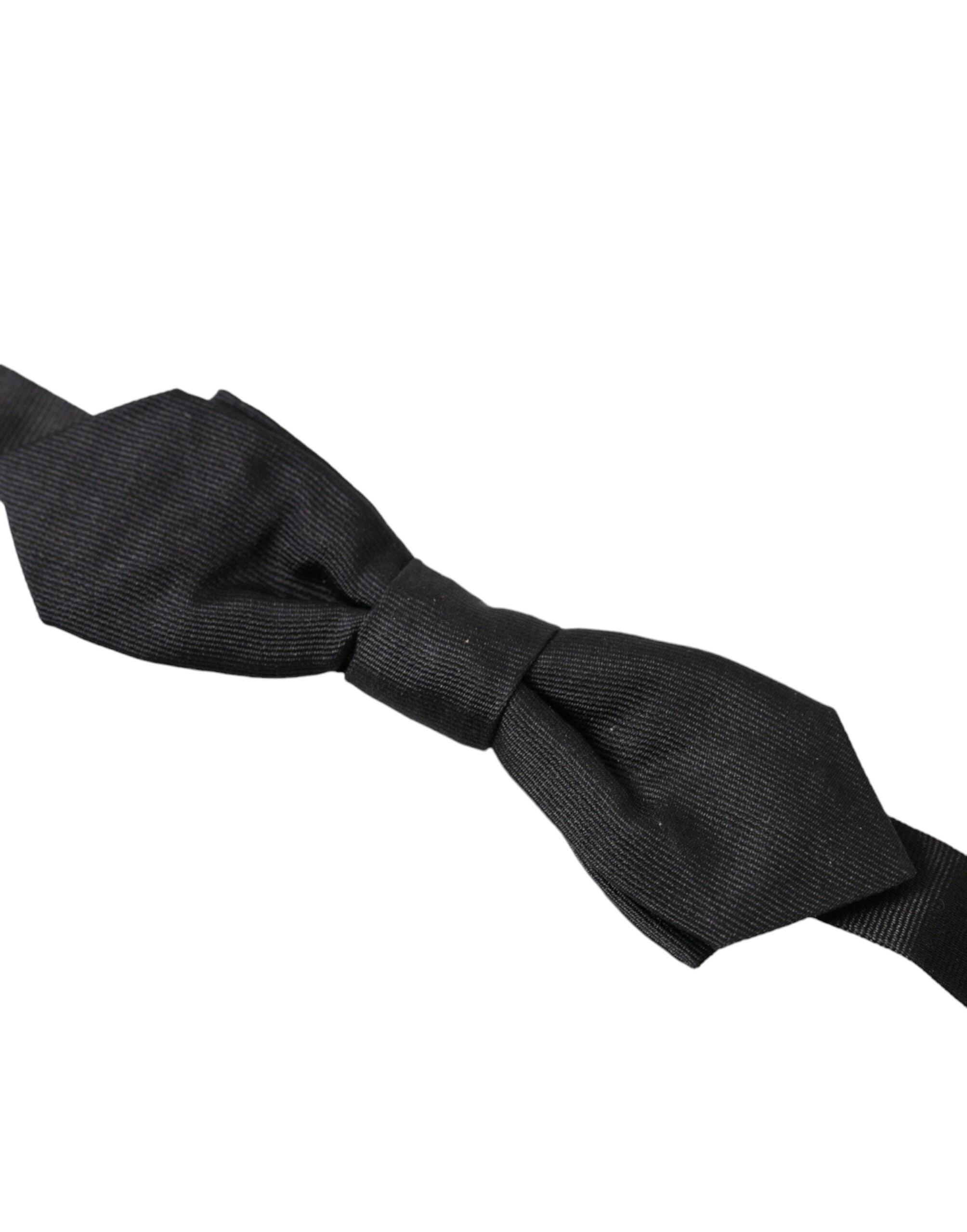 Dolce & Gabbana Elegant Silk Black Bow Tie - Luksusmuotia Dolce & Gabbana - Tutustu YVES JAVANNI® 