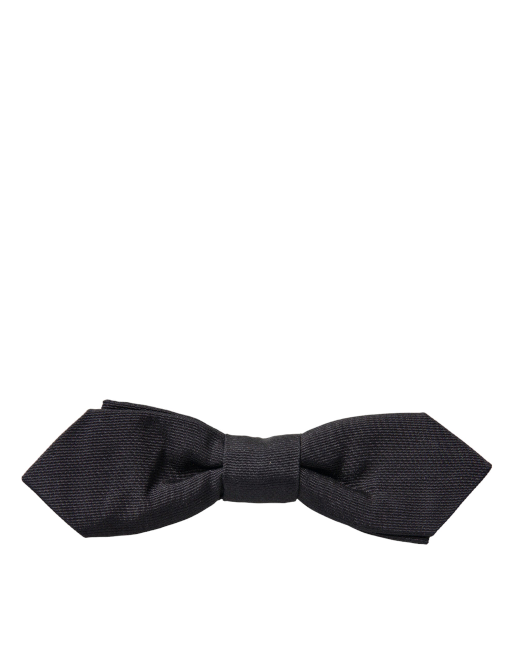 Dolce & Gabbana Elegant Silk Black Bow Tie - Luksusmuotia Dolce & Gabbana - Tutustu YVES JAVANNI® 