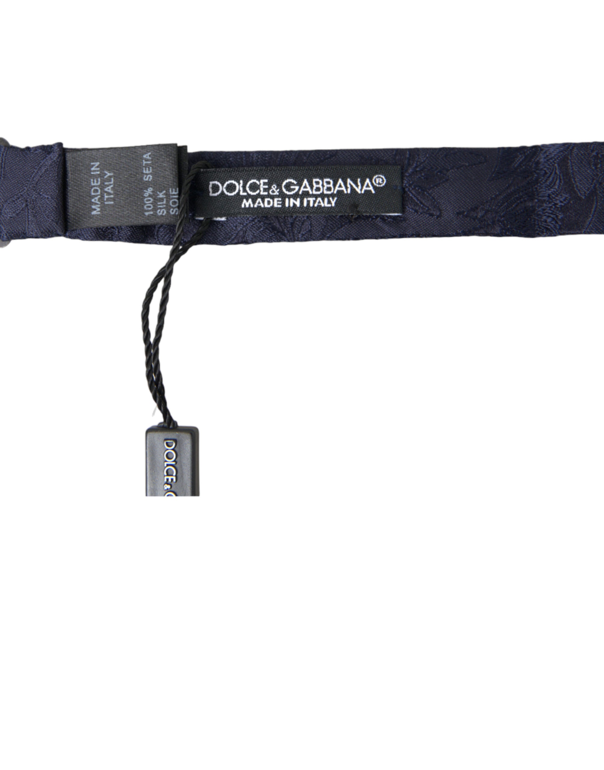 Dolce & Gabbana Elegant Silk Blue Bow Tie - Luksusmuotia Dolce & Gabbana - Tutustu YVES JAVANNI® 