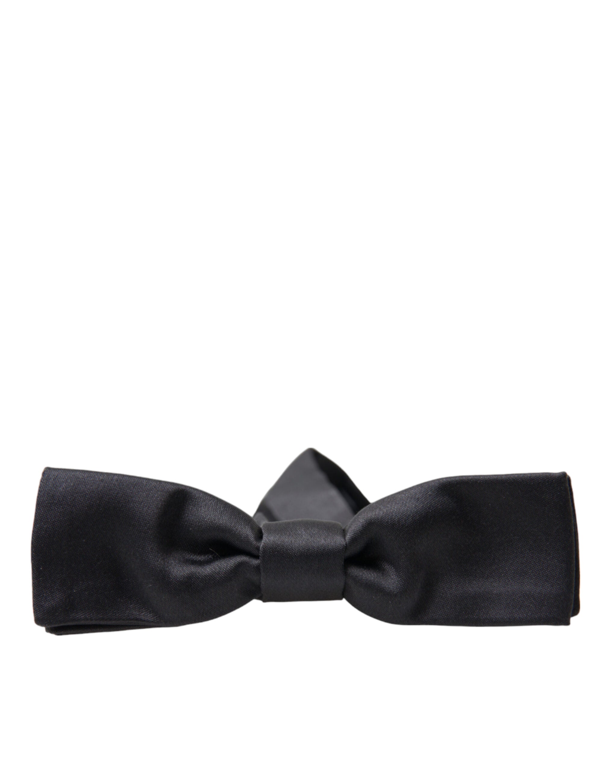 Dolce & Gabbana Elegant Dark Anthracite Silk Bow Tie - Luksusmuotia Dolce & Gabbana - Tutustu YVES JAVANNI® 