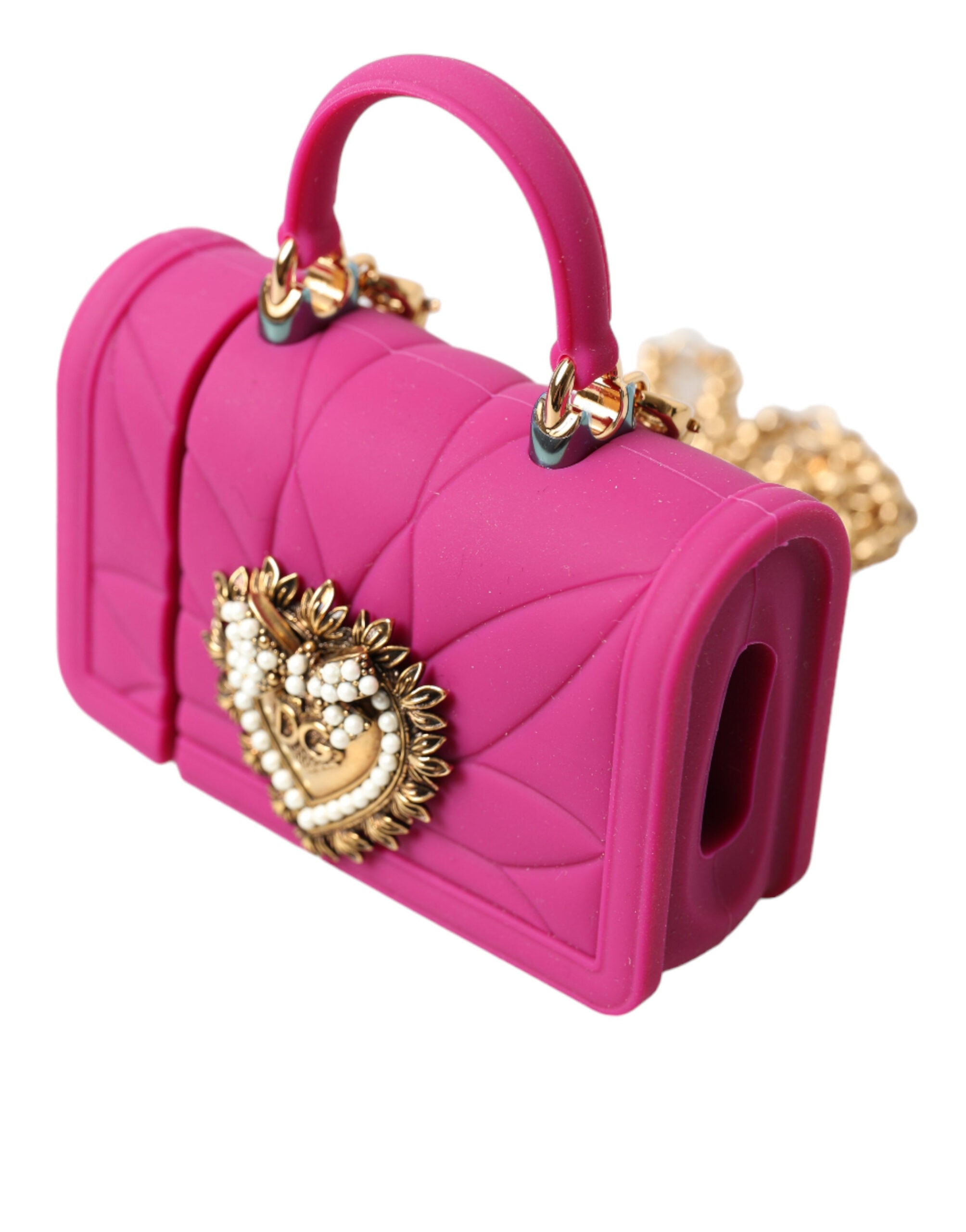 Dolce & Gabbana Chic Quilted Silicone Airpods Case - Pink & Gold - Luksusmuotia Dolce & Gabbana - Tutustu YVES JAVANNI® 