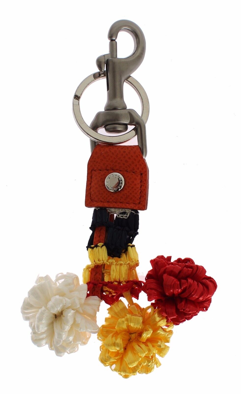 Dolce & Gabbana Chic Multicolor Raffia & Leather Keychain - Luksusmuotia Dolce & Gabbana - Tutustu YVES JAVANNI® 