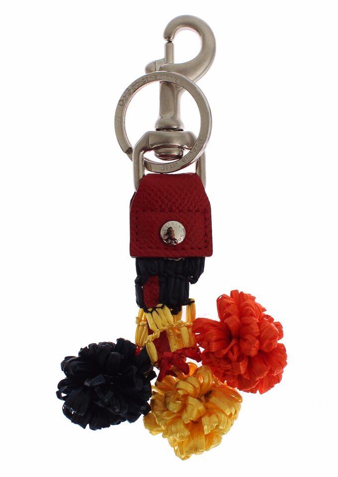 Dolce & Gabbana Multicolor Sicily Raffia Leather Keychain - Luksusmuotia Dolce & Gabbana - Tutustu YVES JAVANNI® 