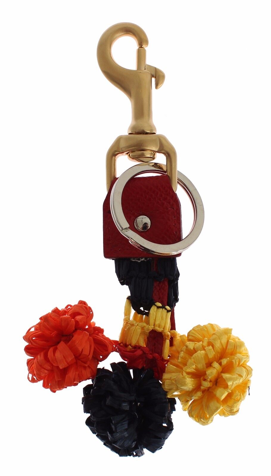 Dolce & Gabbana Chic Multicolor Raffia Leather Keychain - Luksusmuotia Dolce & Gabbana - Tutustu YVES JAVANNI® 