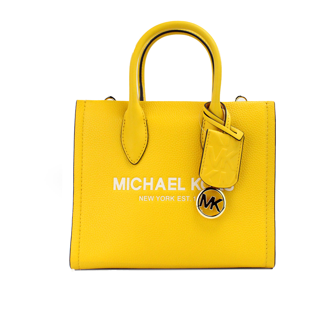 Michael Kors Mirella Small Jasmine Yellow Leather Top Zip Shopper Tote Bag - Luksusmuotia Michael Kors - Tutustu YVES JAVANNI® 