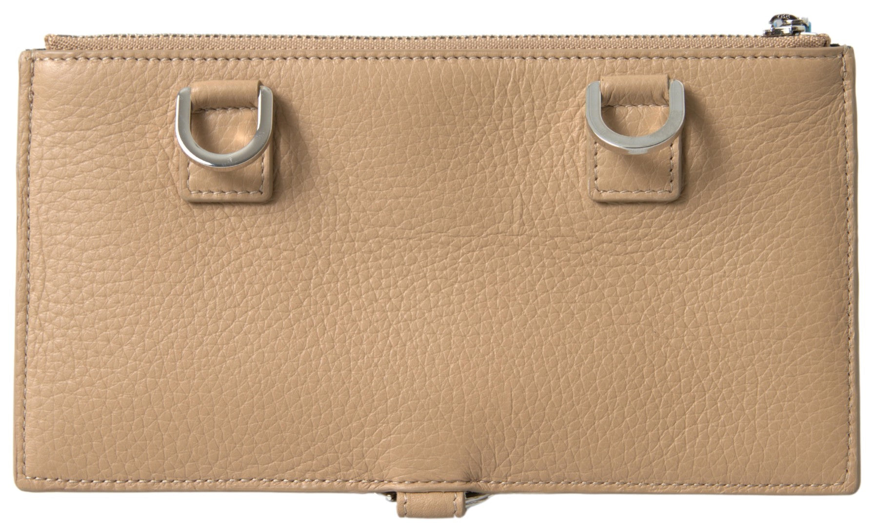 Dolce & Gabbana Elegant Beige Leather Wallet with Detachable Strap - Luksusmuotia Dolce & Gabbana - Tutustu YVES JAVANNI® 