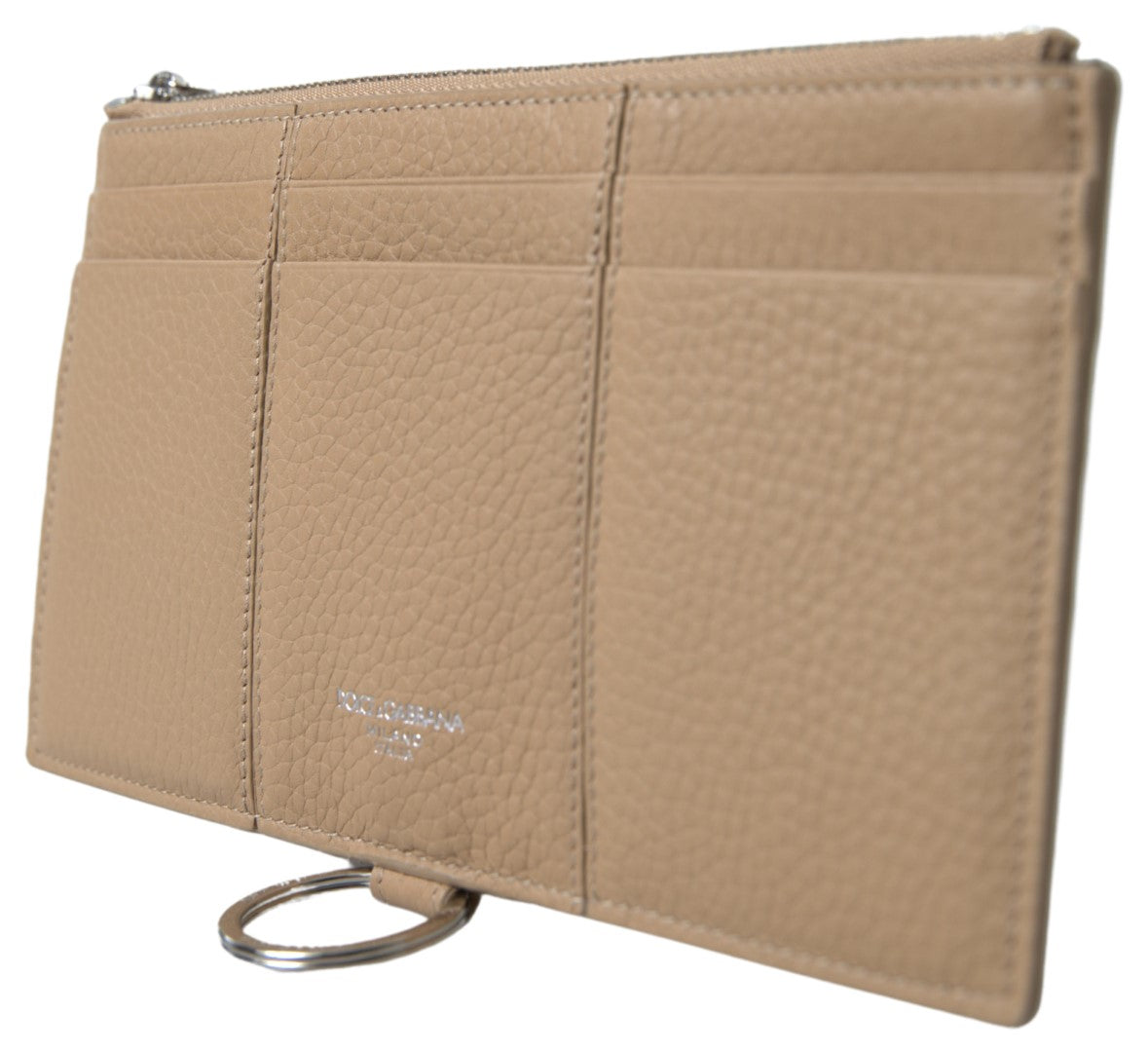 Dolce & Gabbana Elegant Beige Leather Wallet with Detachable Strap - Luksusmuotia Dolce & Gabbana - Tutustu YVES JAVANNI® 