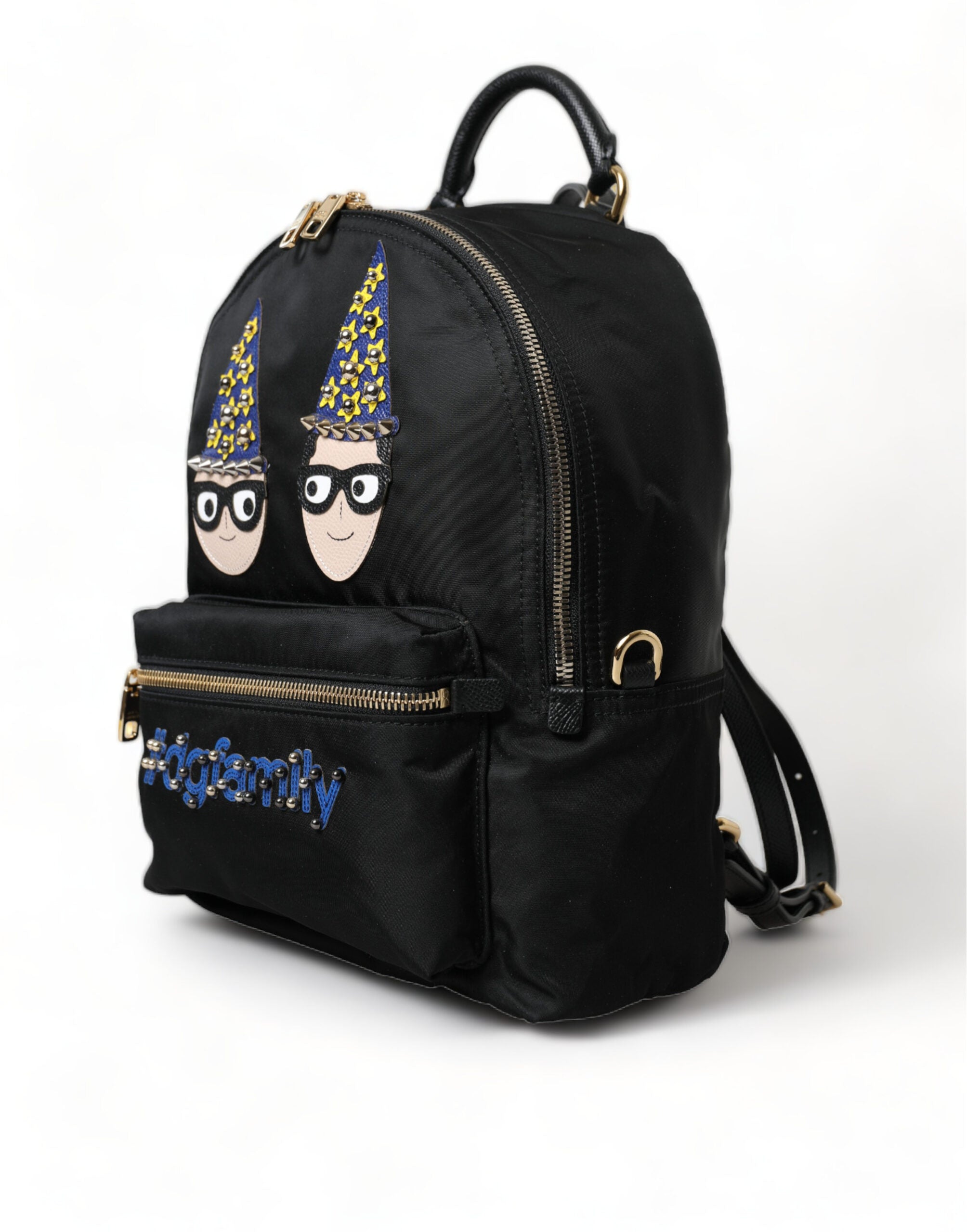 Dolce & Gabbana Elegant Black Gold Detail Backpack - Luksusmuotia Dolce & Gabbana - Tutustu YVES JAVANNI® 