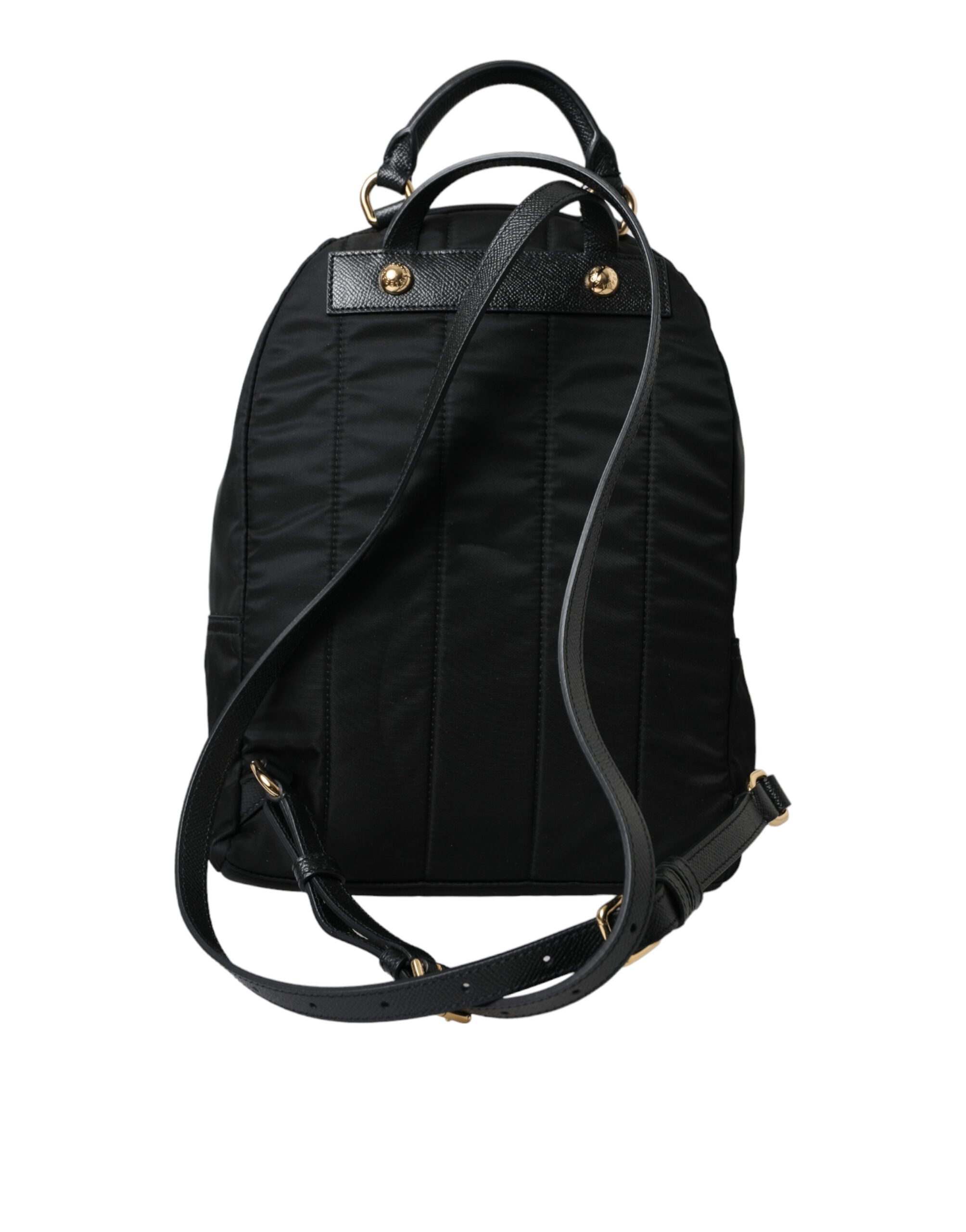 Dolce & Gabbana Elegant Black Gold Detail Backpack - Luksusmuotia Dolce & Gabbana - Tutustu YVES JAVANNI® 