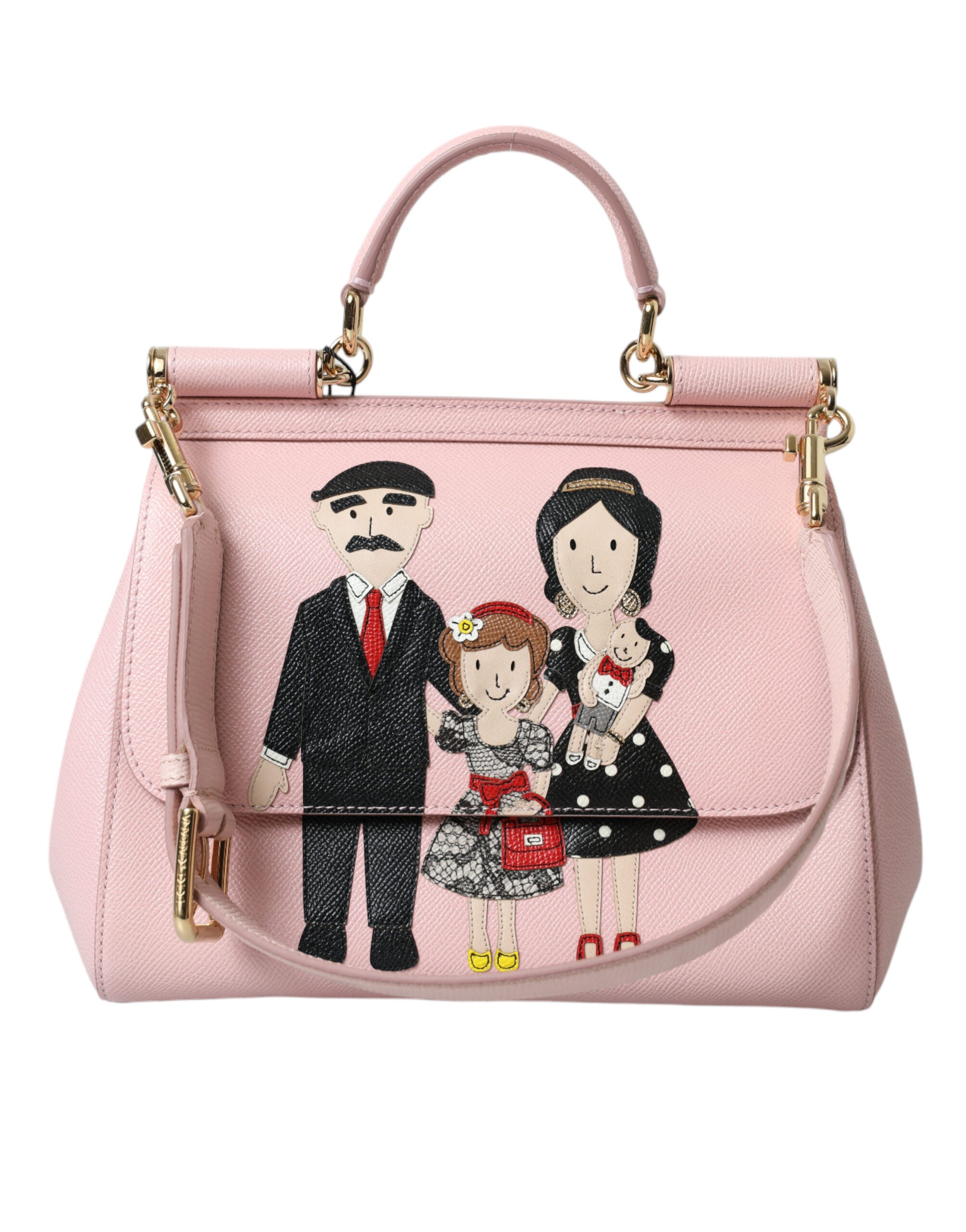 Dolce & Gabbana Chic Pink Sicily Leather Shoulder Bag - Luksusmuotia Dolce & Gabbana - Tutustu YVES JAVANNI® 