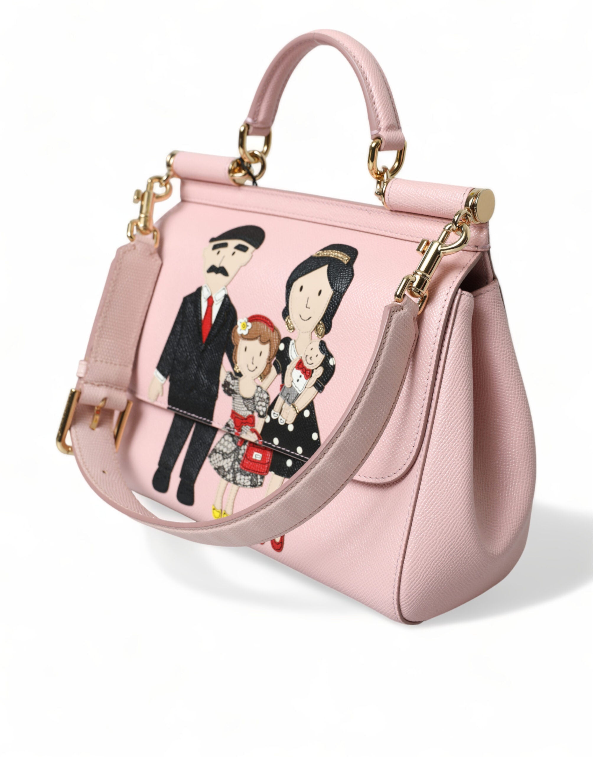 Dolce & Gabbana Chic Pink Sicily Leather Shoulder Bag - Luksusmuotia Dolce & Gabbana - Tutustu YVES JAVANNI® 