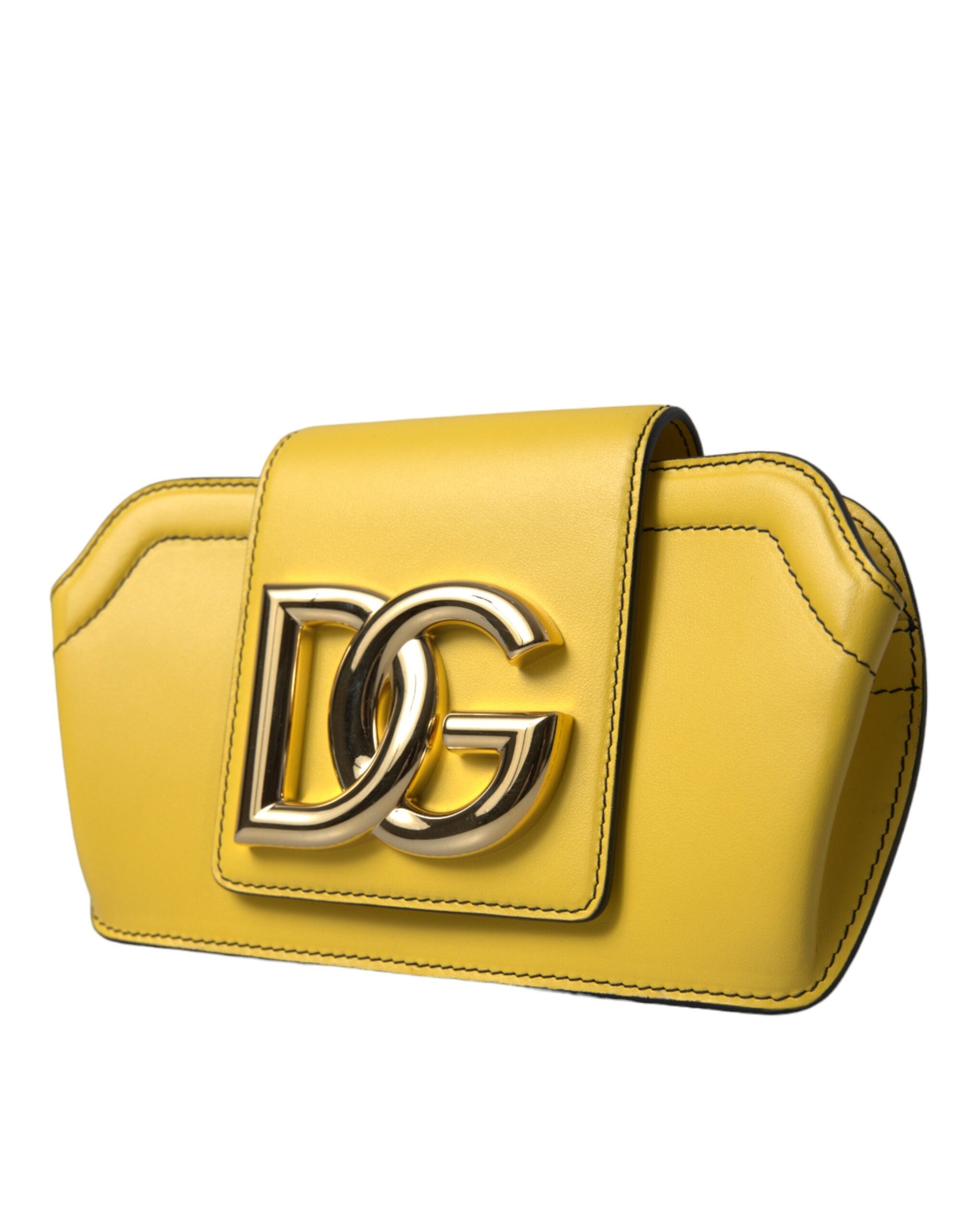 Dolce & Gabbana Exquisite Yellow Leather Eyewear Case - Luksusmuotia Dolce & Gabbana - Tutustu YVES JAVANNI® 