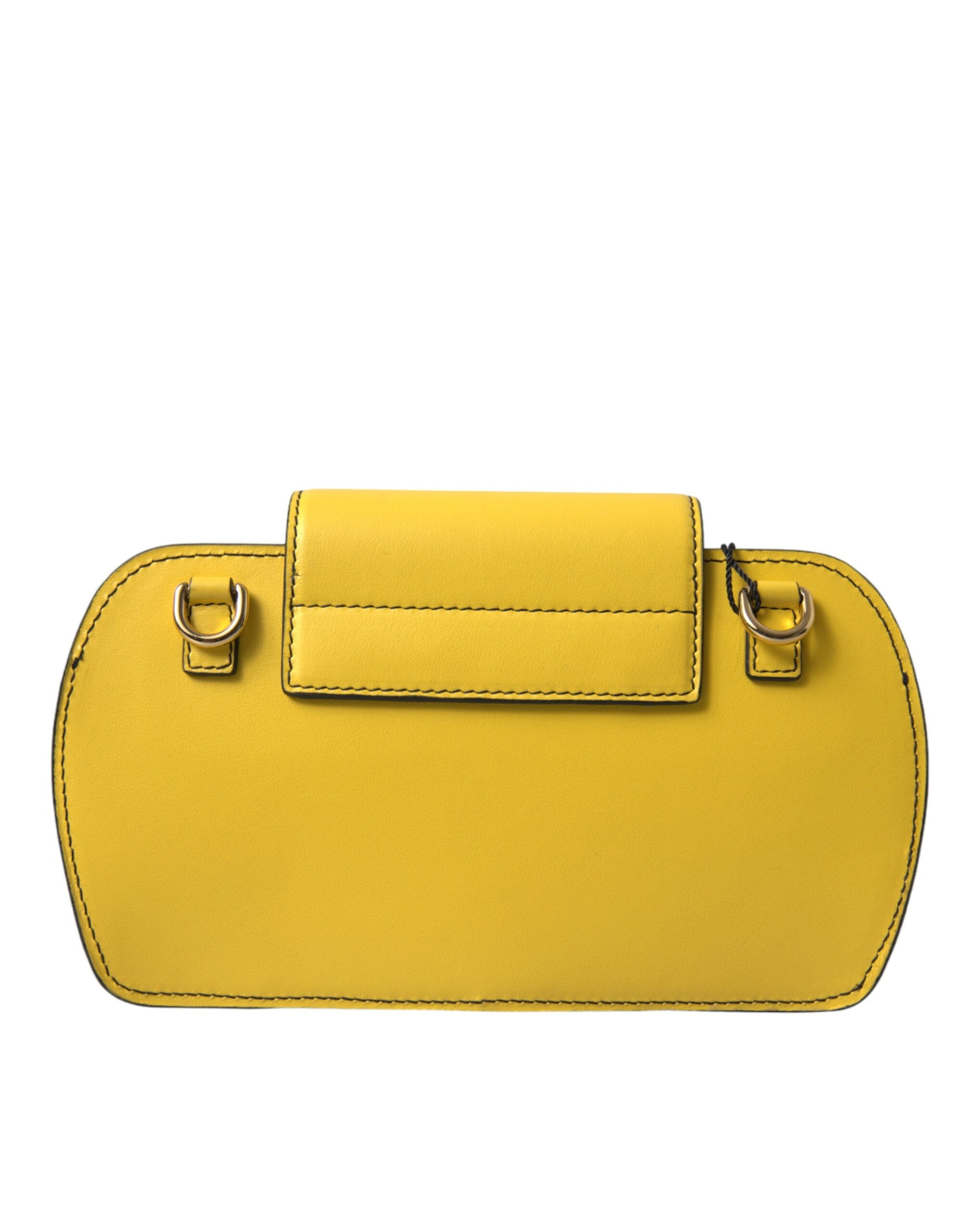 Dolce & Gabbana Exquisite Yellow Leather Eyewear Case - Luksusmuotia Dolce & Gabbana - Tutustu YVES JAVANNI® 