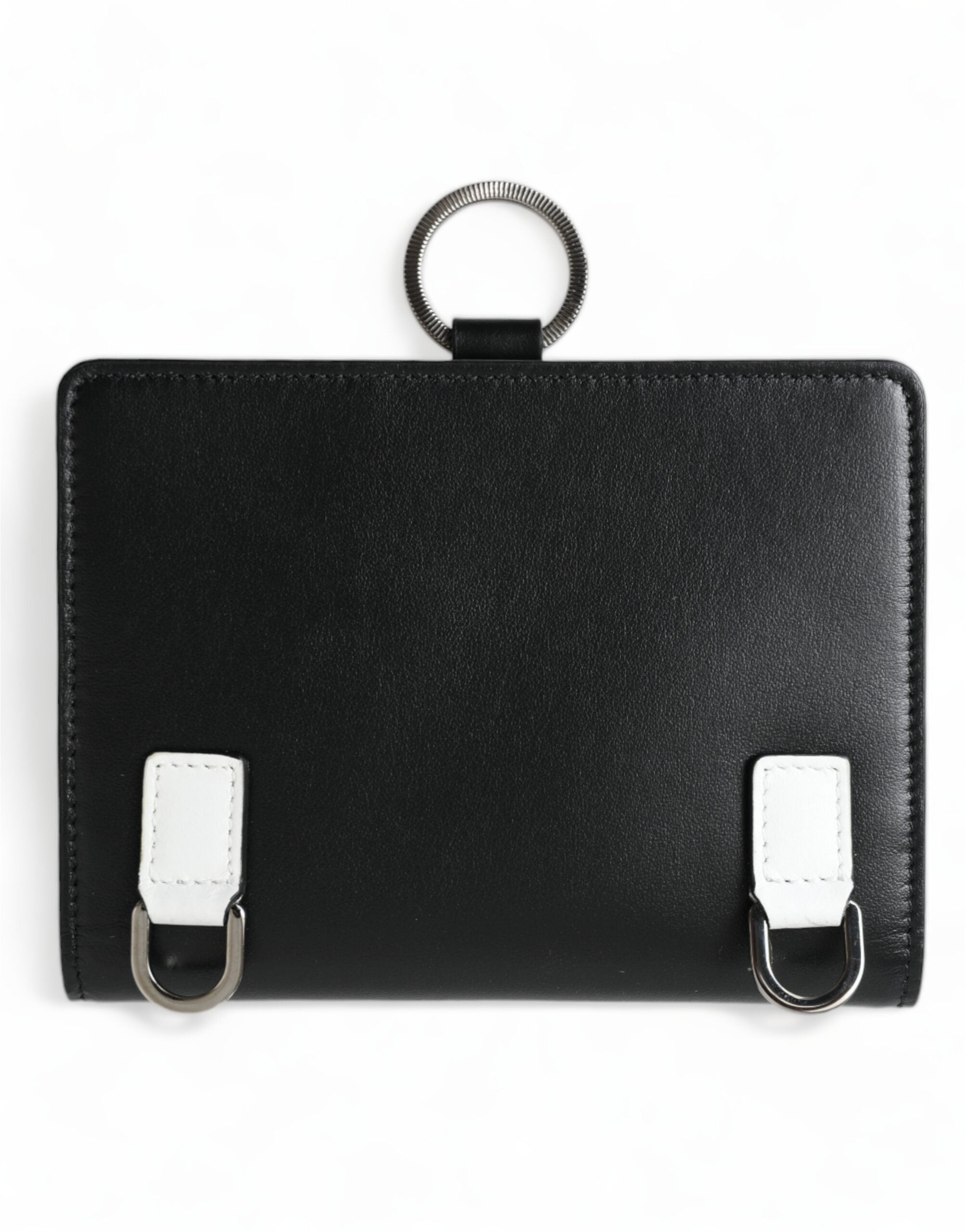 Dolce & Gabbana Elegant Black Leather Crystal Card Holder Wallet - Luksusmuotia Dolce & Gabbana - Tutustu YVES JAVANNI® 