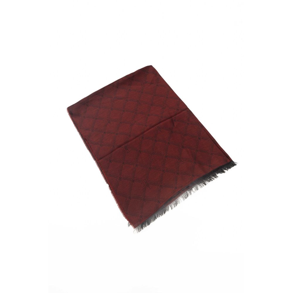 Trussardi Burgundy Viscose Men Scarf - Luksusmuotia Trussardi - Tutustu YVES JAVANNI® 