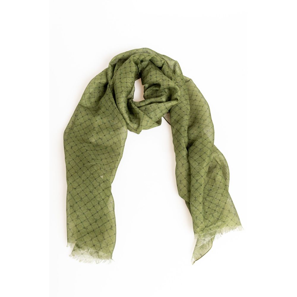 Trussardi Green Modal Men Scarf - Luksusmuotia Trussardi - Tutustu YVES JAVANNI® 