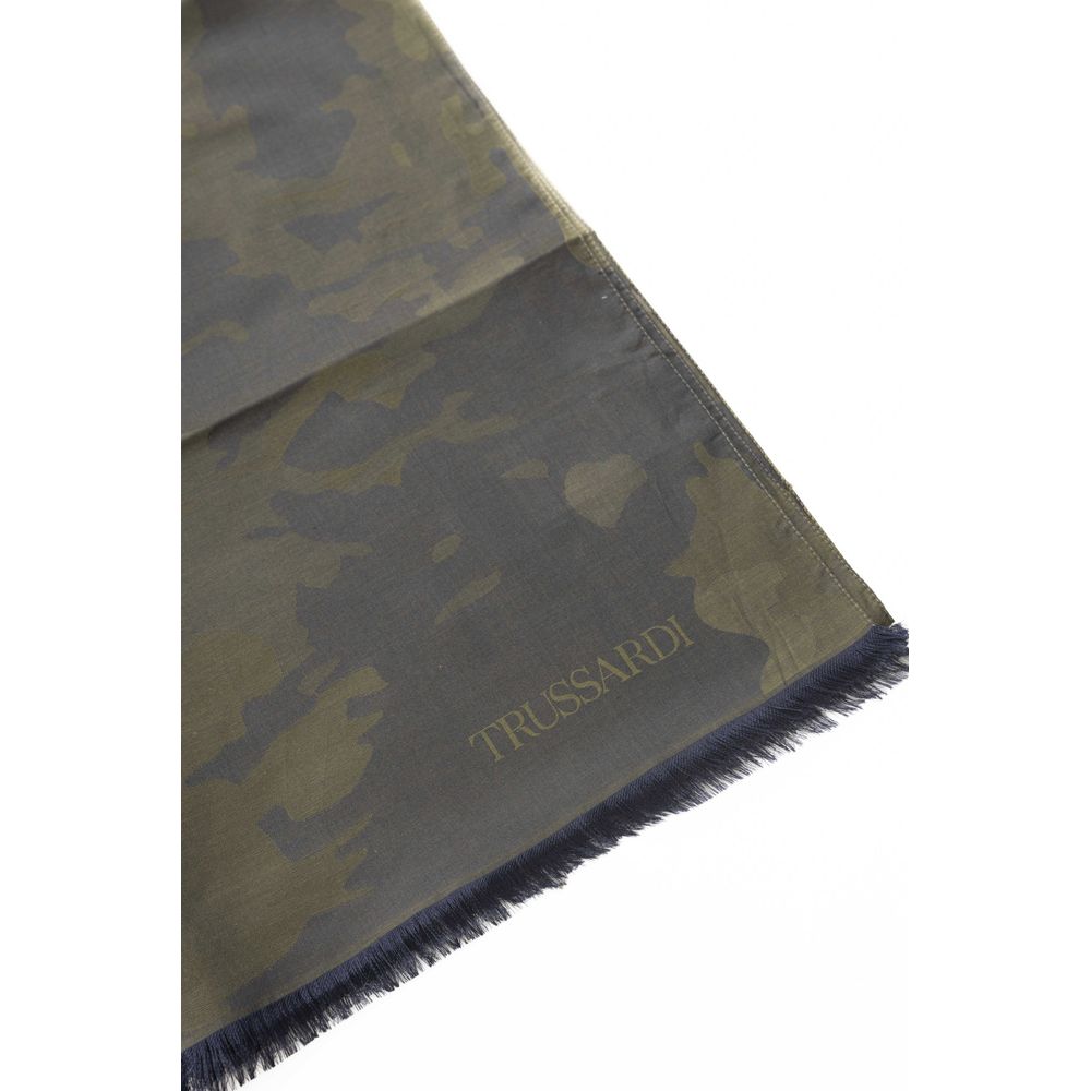 Trussardi Army Cotton Men Scarf - Luksusmuotia Trussardi - Tutustu YVES JAVANNI® 