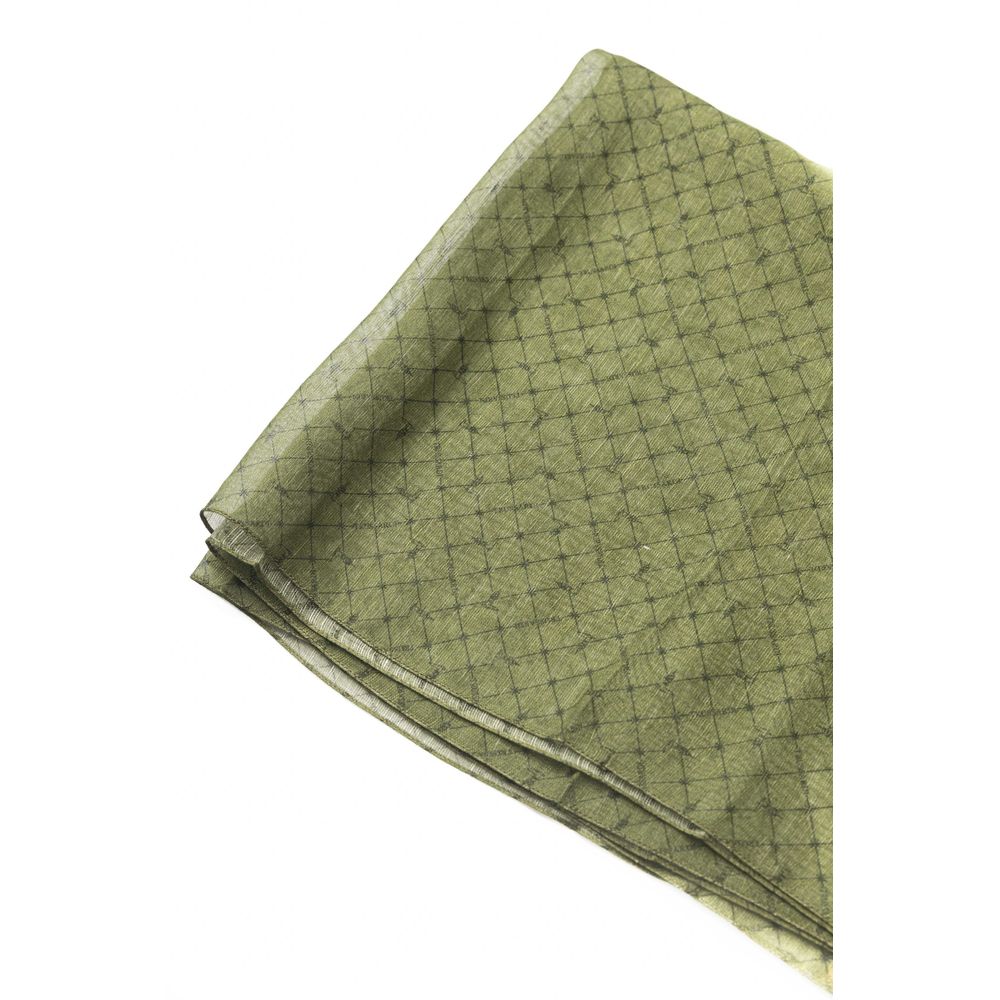 Trussardi Green Modal Men Scarf - Luksusmuotia Trussardi - Tutustu YVES JAVANNI® 