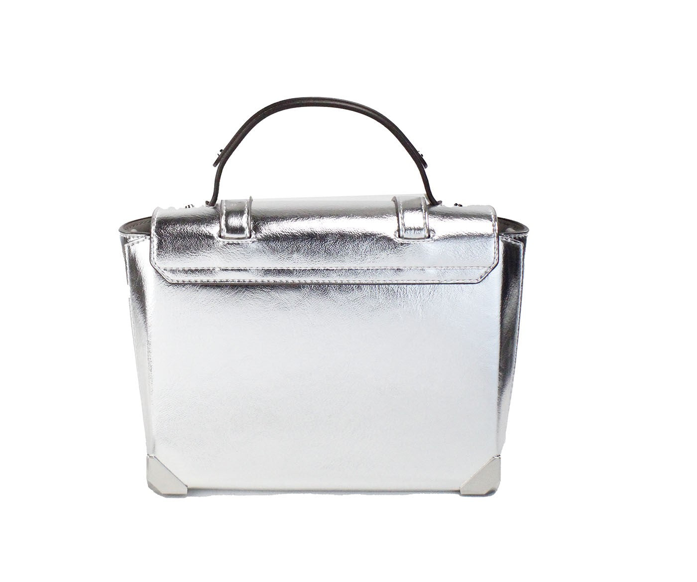 Michael Kors Manhattan Medium Silver Leather Top Handle Satchel Bag - Luksusmuotia Michael Kors - Tutustu YVES JAVANNI® 