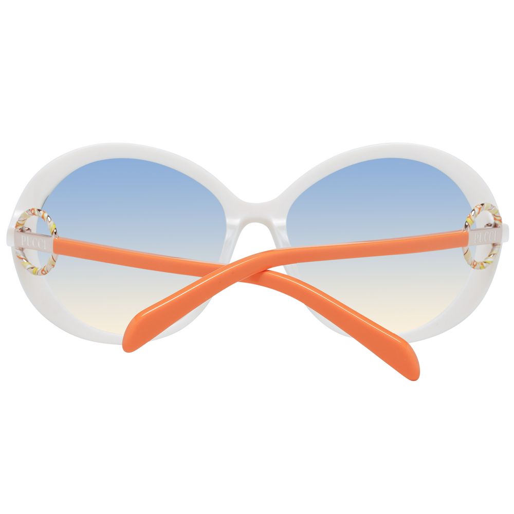 Emilio Pucci White Women Sunglasses - Luksusmuotia Emilio Pucci - Tutustu YVES JAVANNI® 