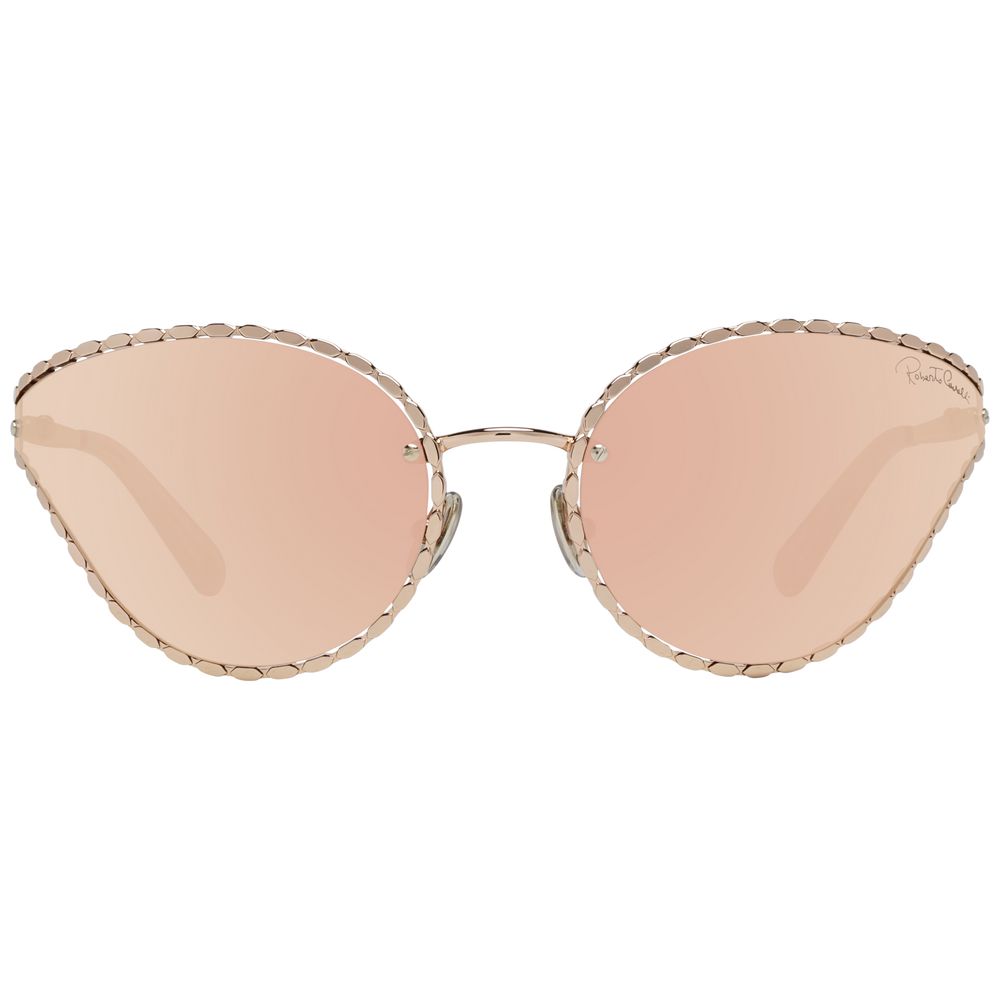 Roberto Cavalli Rose Gold Oval Mirrored Sunglasses - Luxury from Roberto Cavalli - Shop at YVES JAVANNI