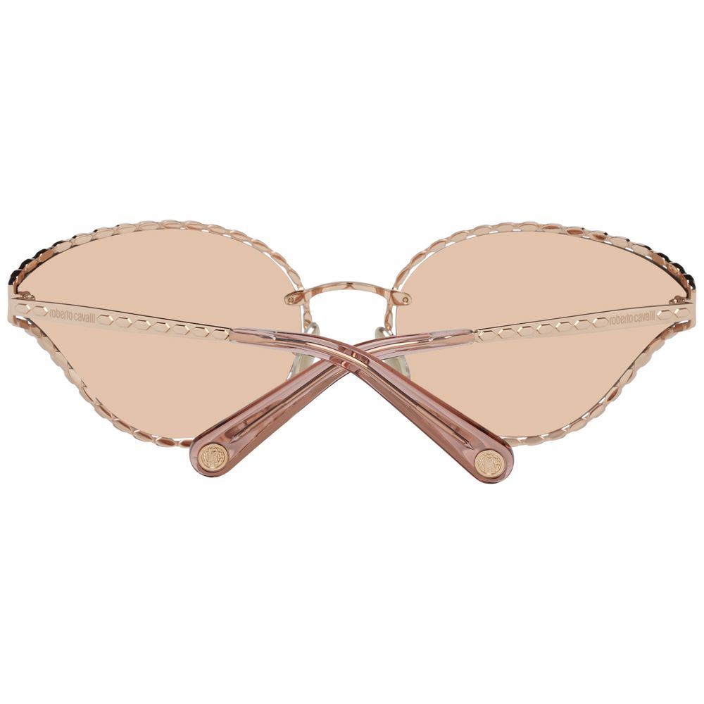 Roberto Cavalli Rose Gold Oval Mirrored Sunglasses - Luxury from Roberto Cavalli - Shop at YVES JAVANNI