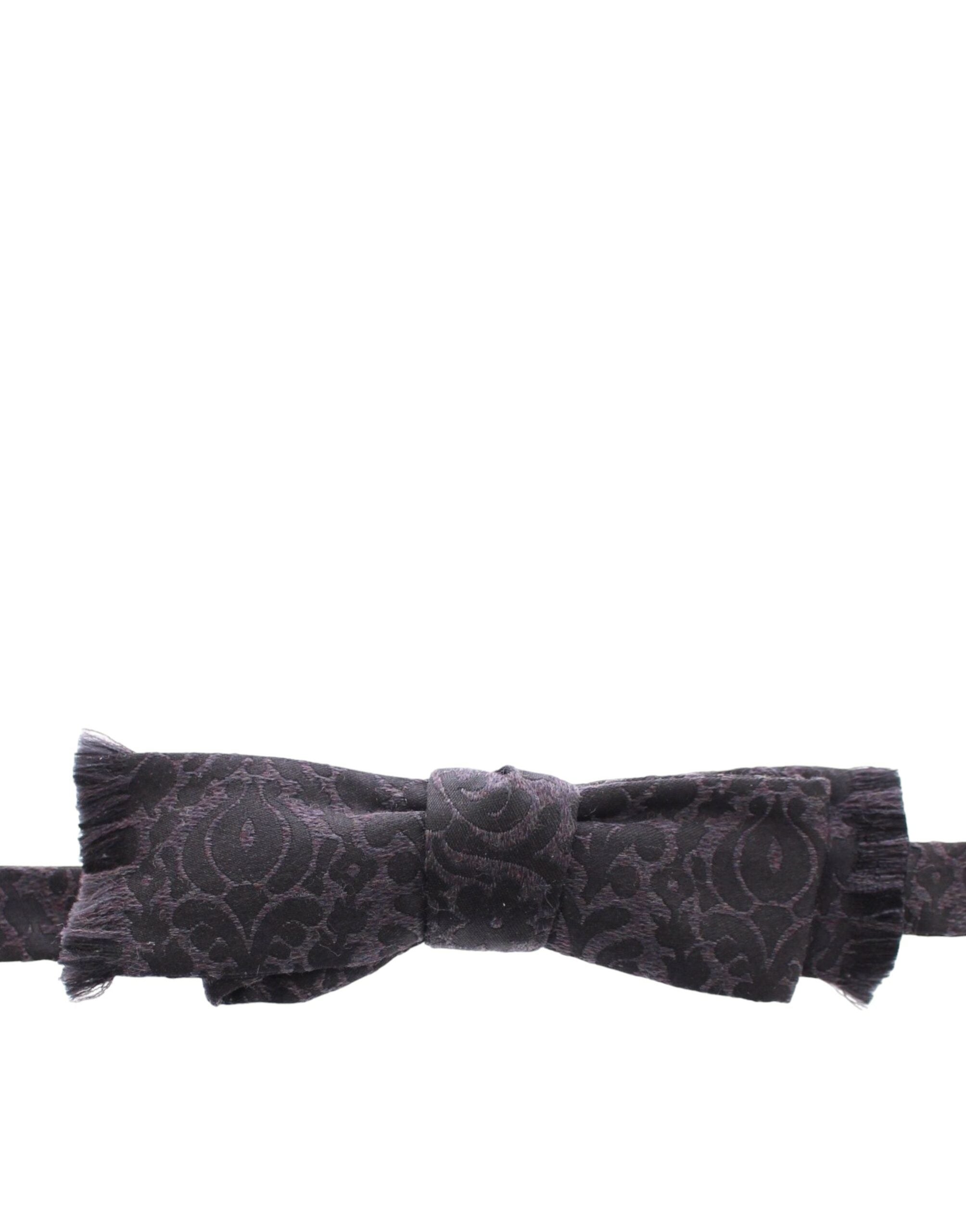 Dolce & Gabbana Elegant Black Paisley Silk-Wool Blend Bow Tie - Luksuslaukut ja asusteet Dolce & Gabbana - Tutustu YVES JAVANNI® 