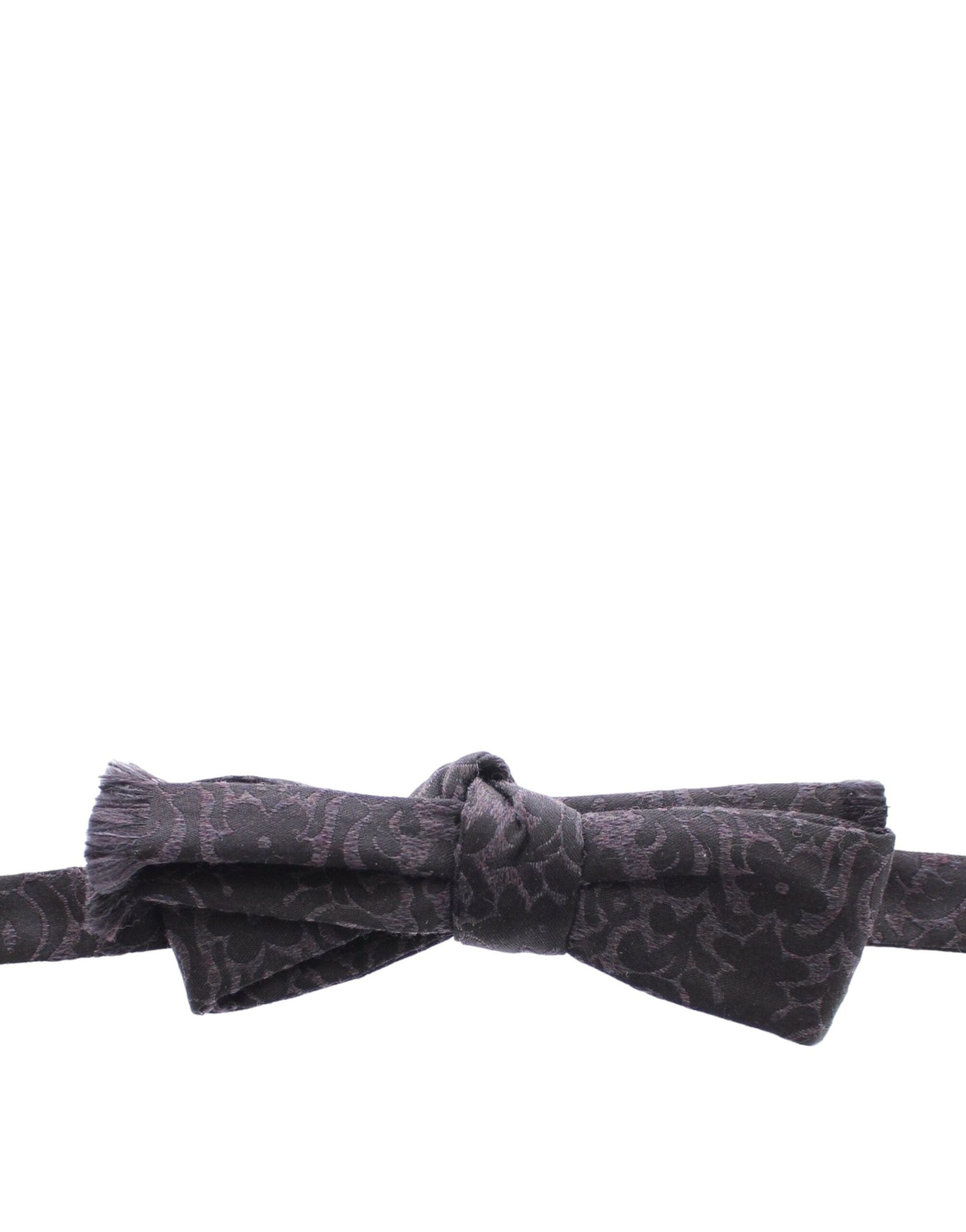 Dolce & Gabbana Elegant Black Paisley Silk-Wool Blend Bow Tie - Luksusmuotia Dolce & Gabbana - Tutustu YVES JAVANNI® 