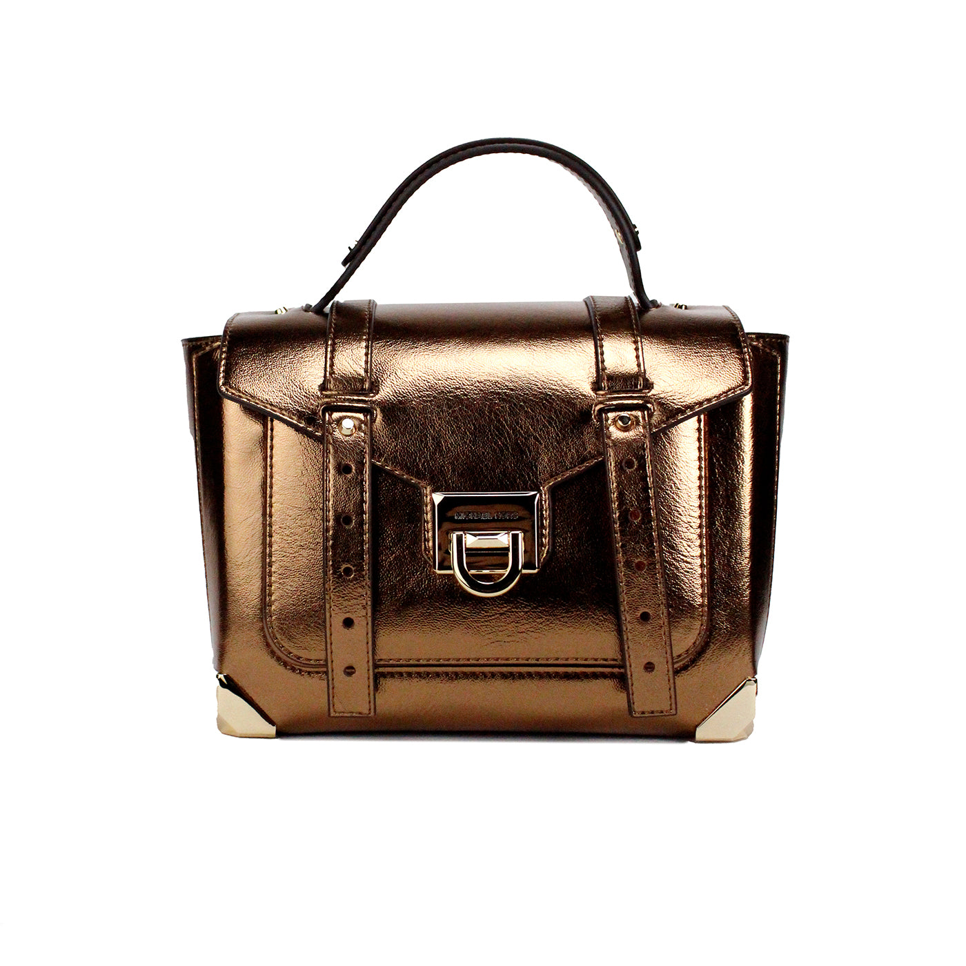 Michael Kors Manhattan Medium Mocha Leather Top Handle Satchel Bag - Luksusmuotia Michael Kors - Tutustu YVES JAVANNI® 