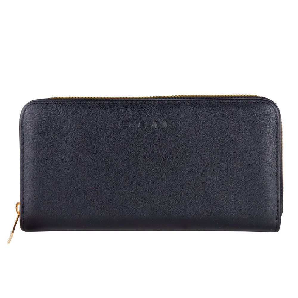 Baldinini Trend Chic Black Leather Zip Wallet - Luksusmuotia Baldinini Trend - Tutustu YVES JAVANNI® 