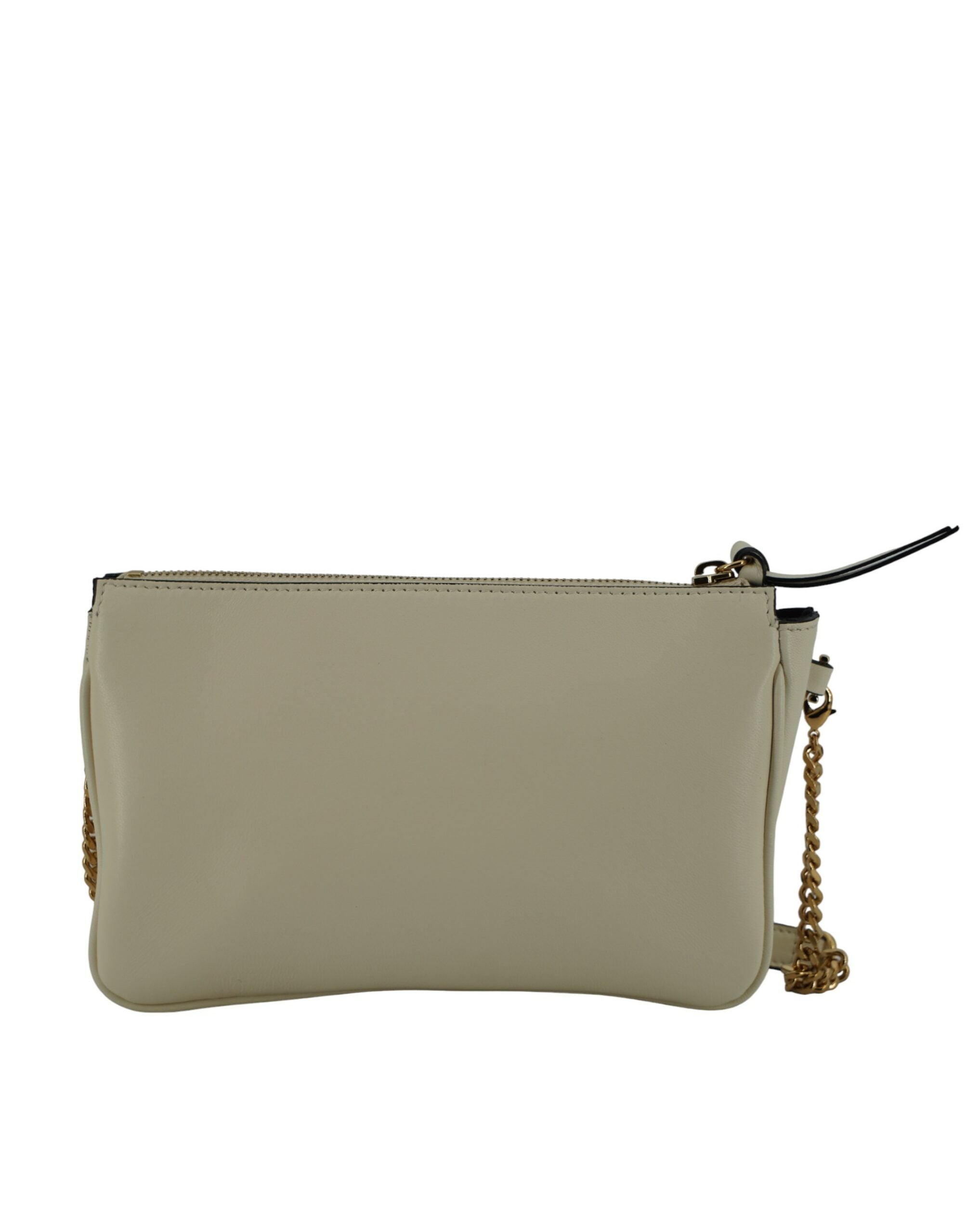 Versace Elegant White Lamb Leather Crossbody Pouch - Luksusmuotia Versace - Tutustu YVES JAVANNI® 