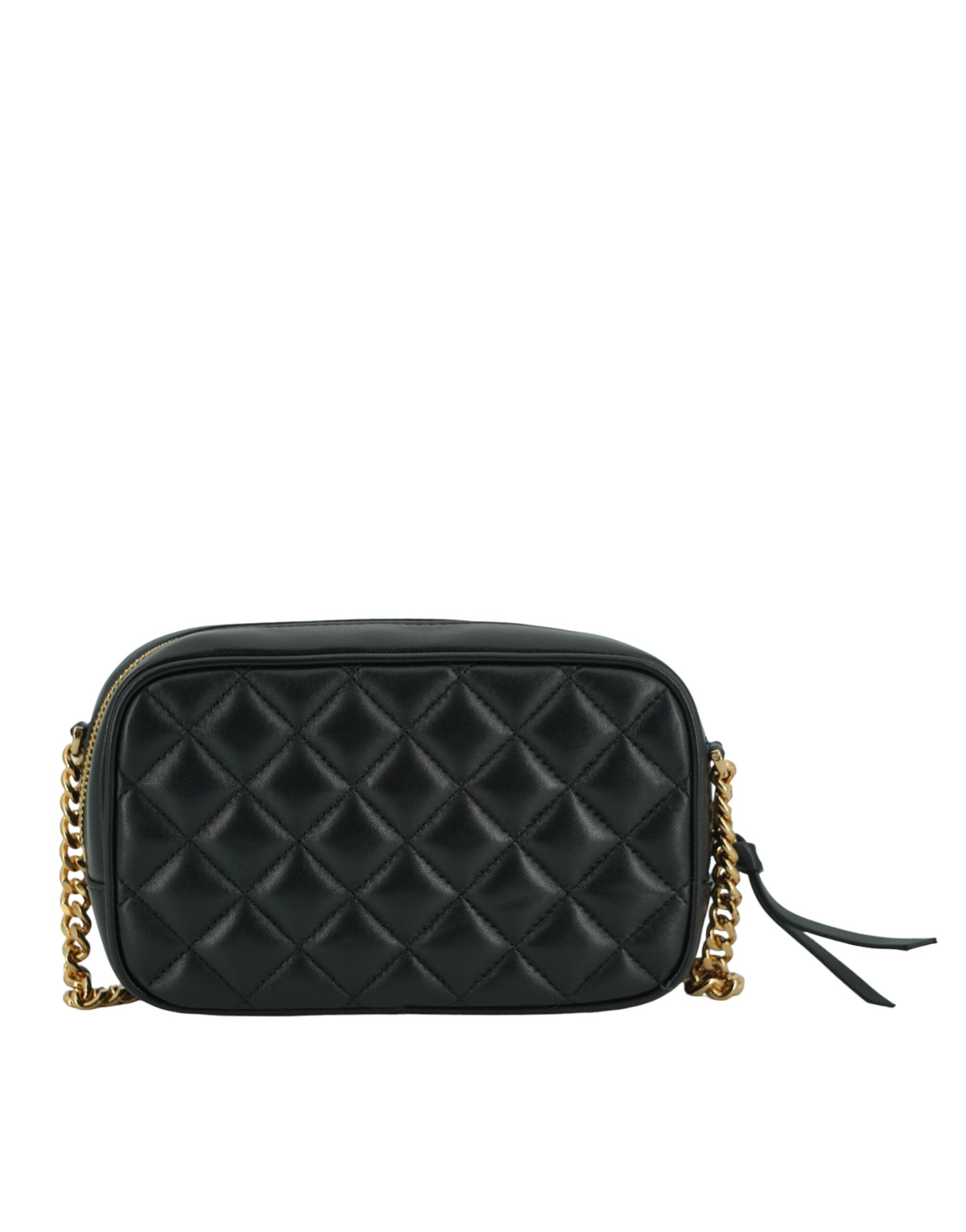 Versace Elegant Small Black Leather Crossbody Bag - Luksusmuotia Versace - Tutustu YVES JAVANNI® 