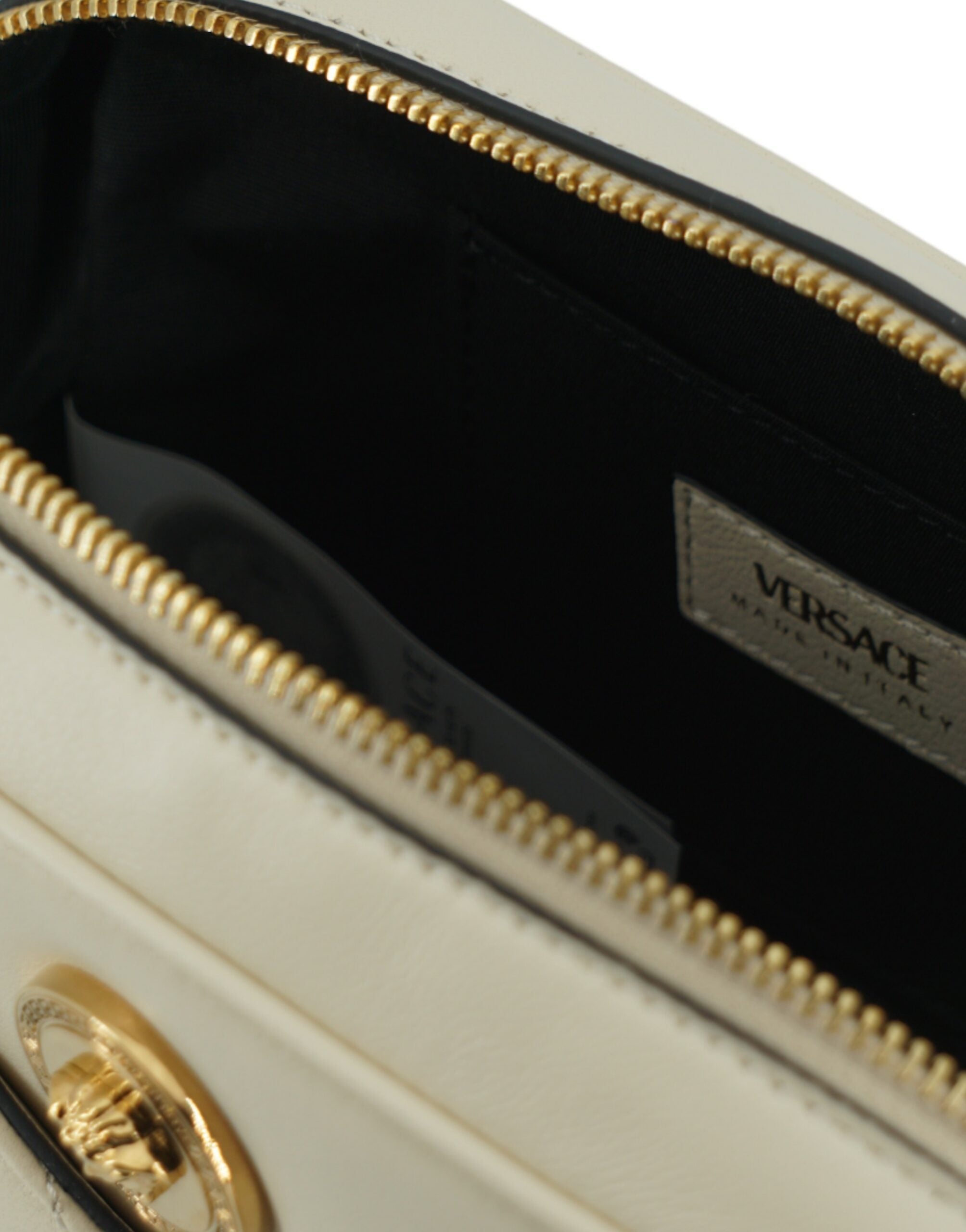 Versace Elegant White Lamb Leather Camera Bag - Luksusmuotia Versace - Tutustu YVES JAVANNI® 