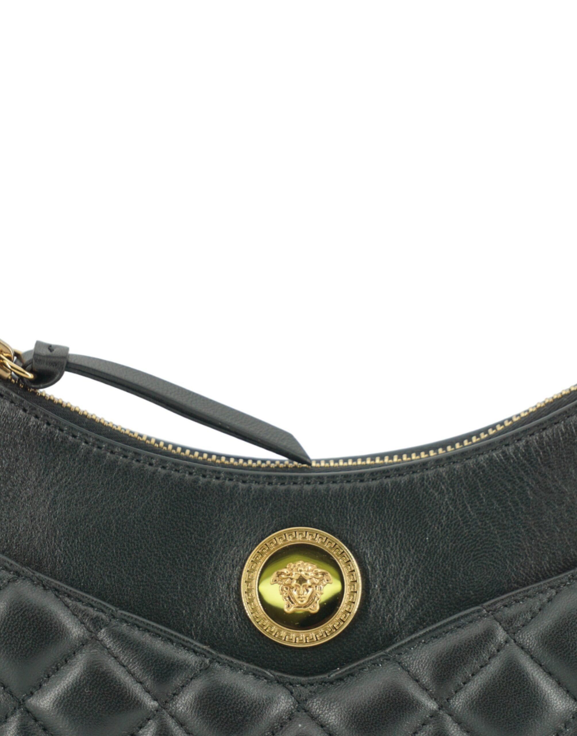 Versace Elegant Half Moon Leather Shoulder Bag - Luksusmuotia Versace - Tutustu YVES JAVANNI® 