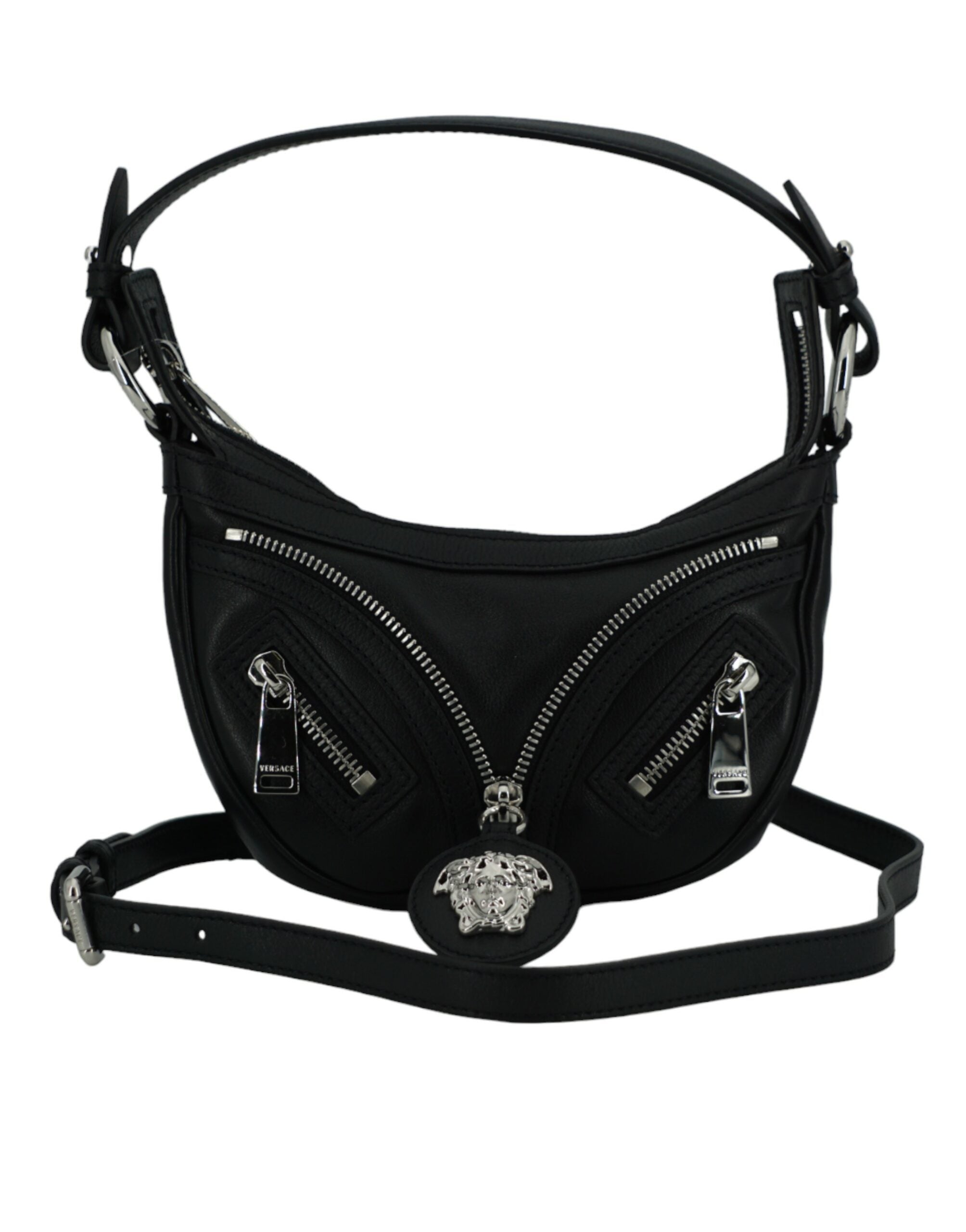 Versace Elegant Black Mini Hobo Shoulder Bag - Luksuslaukut ja asusteet Versace - Tutustu YVES JAVANNI® 