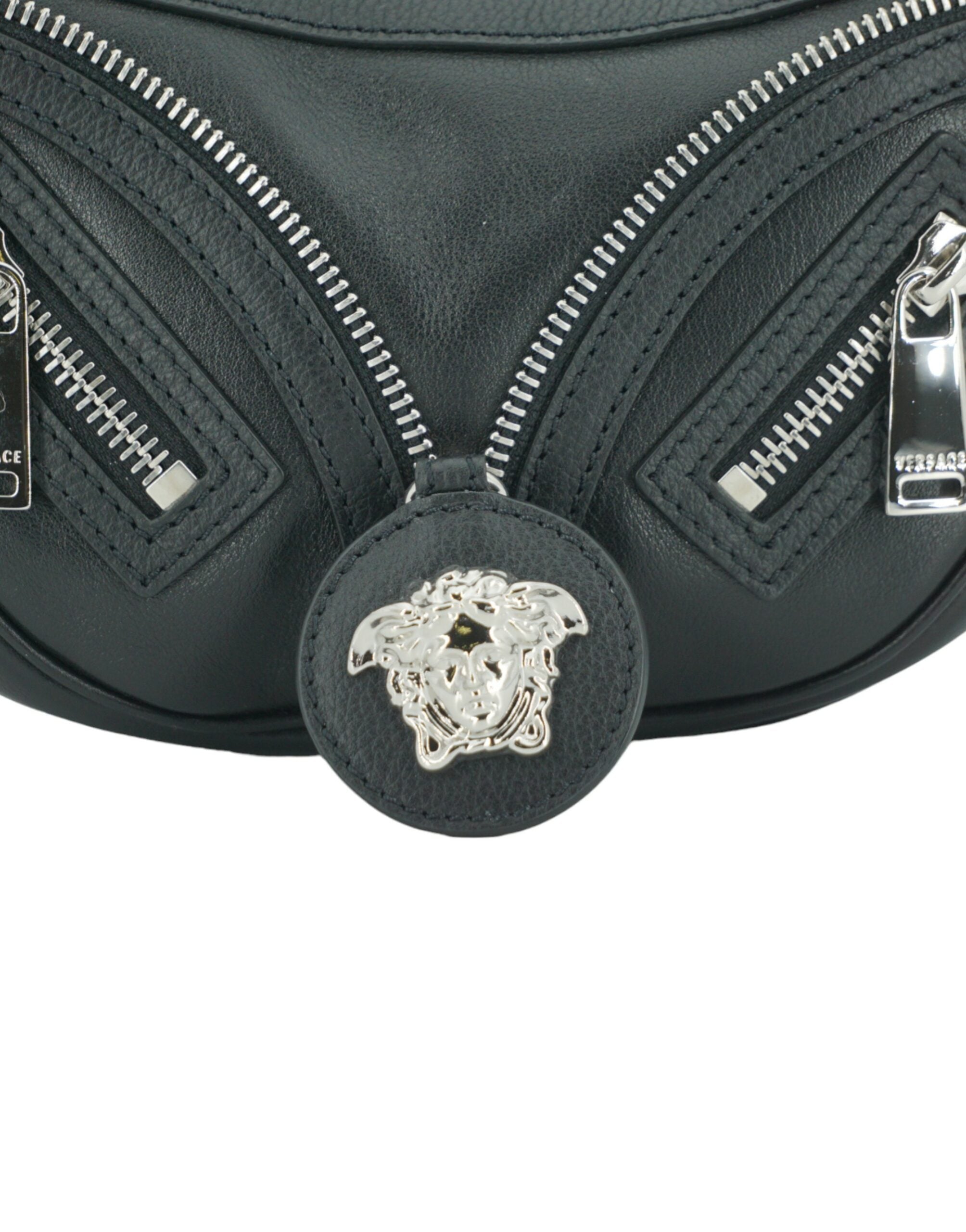 Versace Elegant Black Mini Hobo Shoulder Bag - Luksusmuotia Versace - Tutustu YVES JAVANNI® 